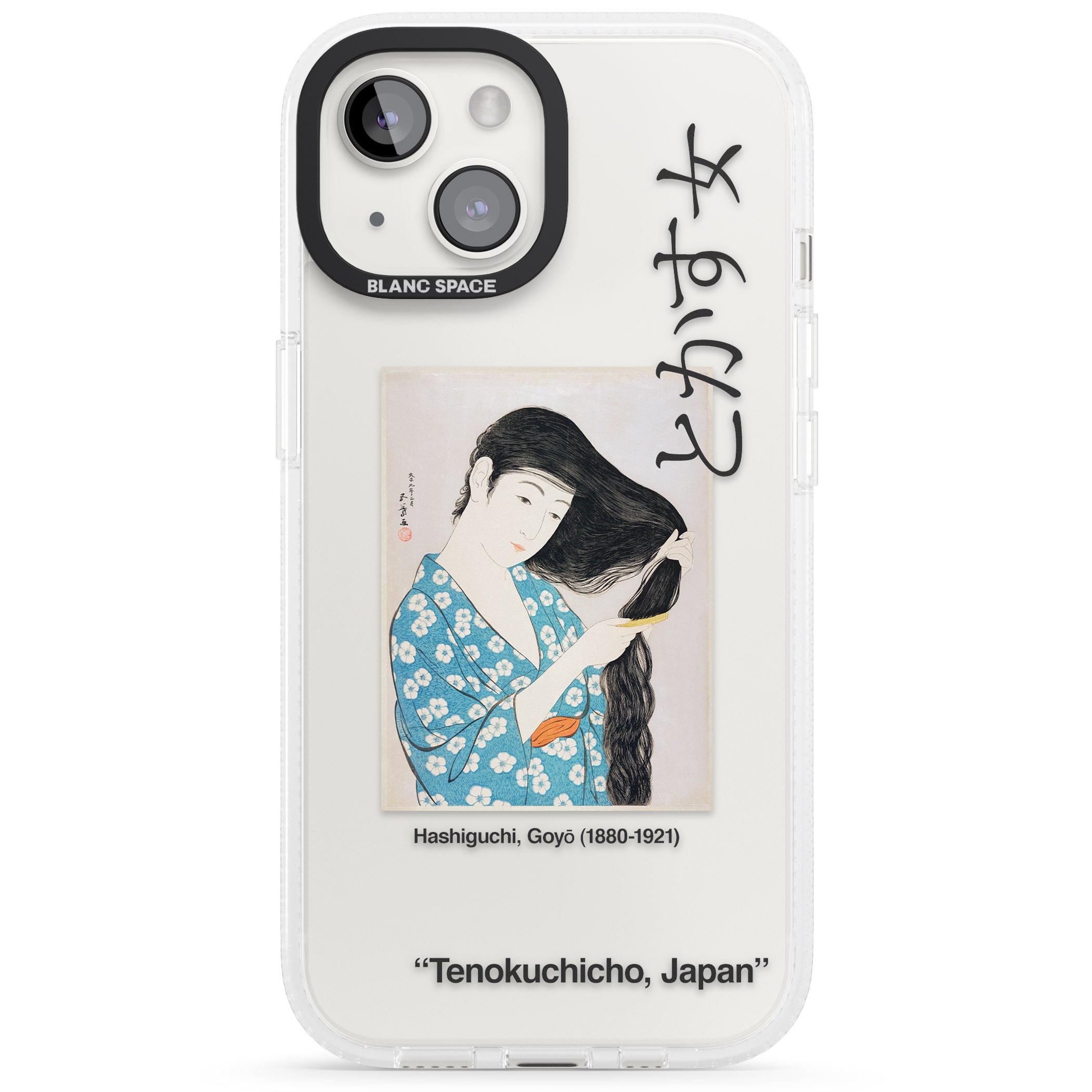 Goyo Hashiguchi iPhone 15 / 14 / 13 Clear Case Impact Air - Blanc Space