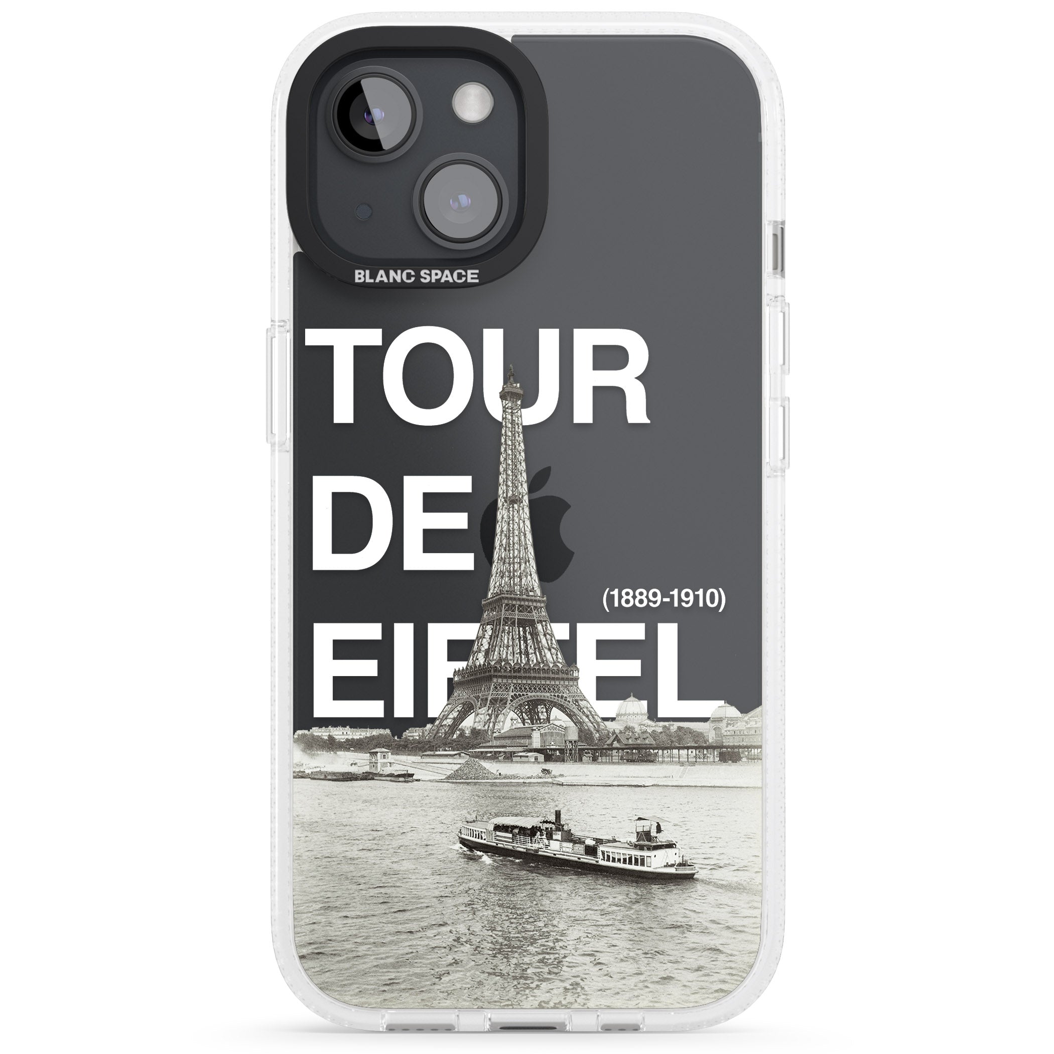 TOUR DE EIFFEL iPhone 15 / 14 / 13 Clear Case Impact Air - Blanc Space