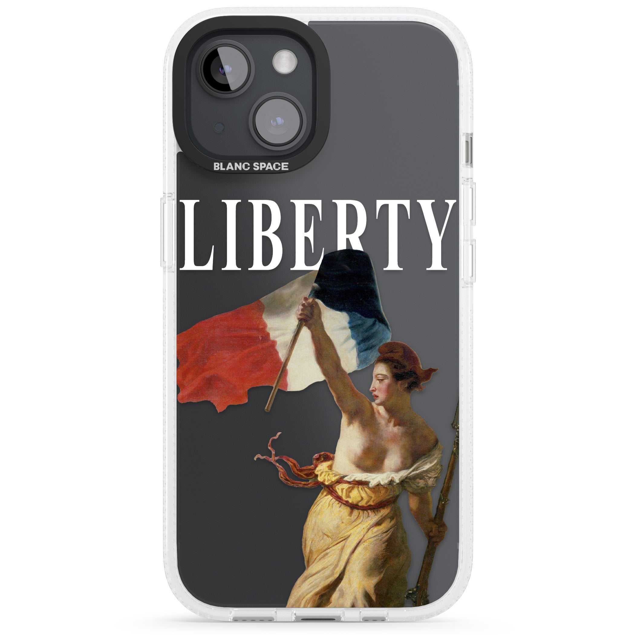 Liberty iPhone 15 / 14 / 13 Clear Case Impact Air - Blanc Space