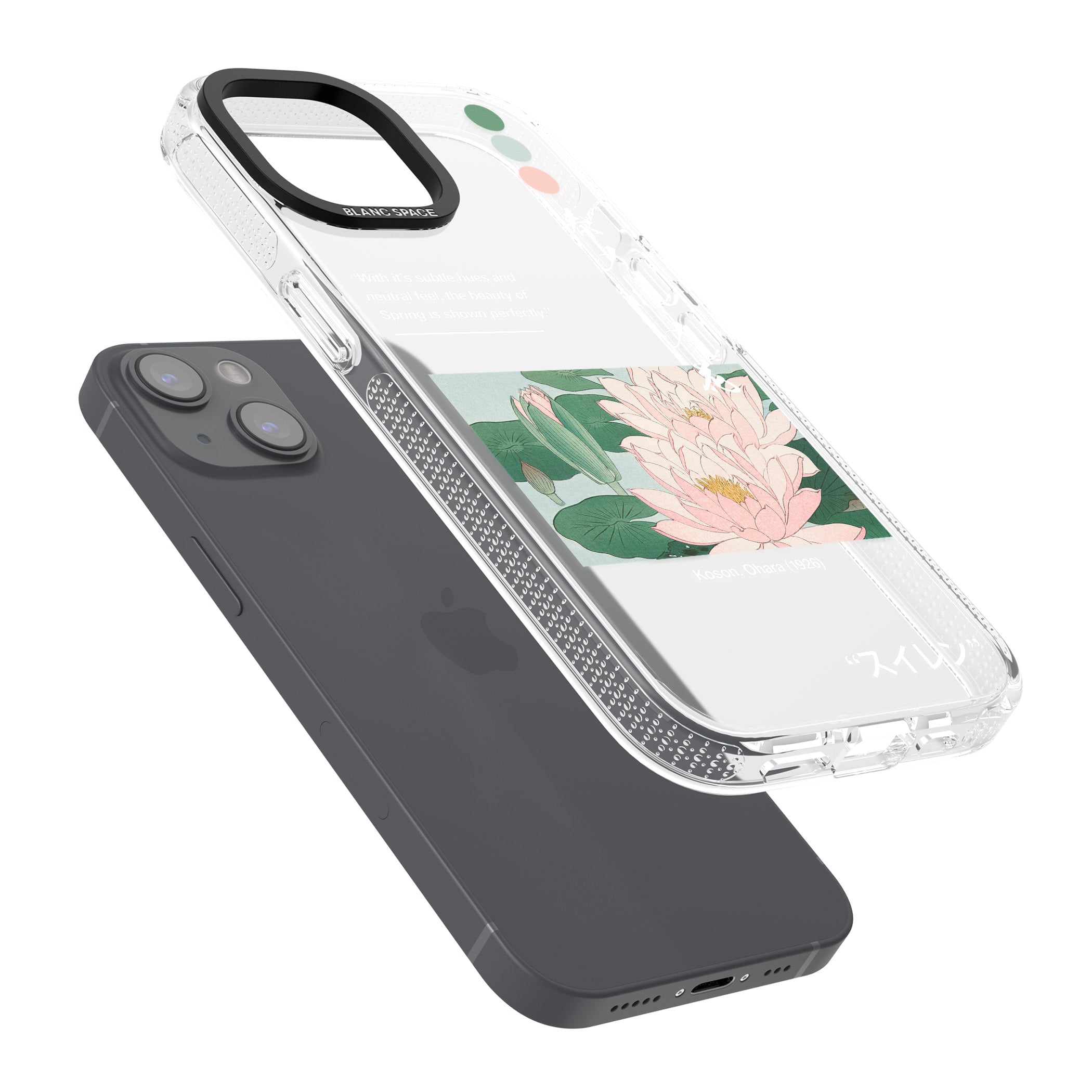 Water Lily iPhone 15 / 14 / 13 Clear Case Impact Air - Blanc Space