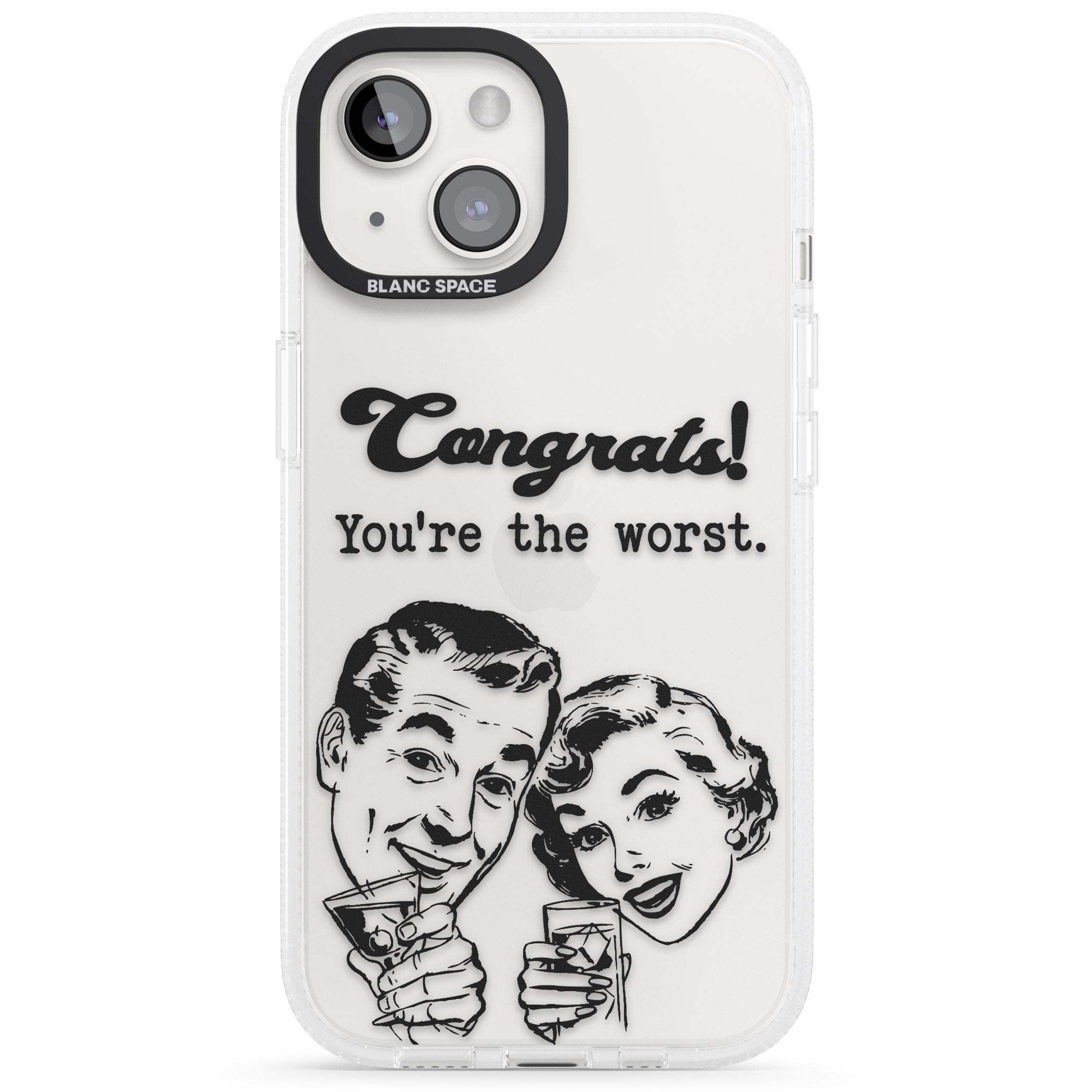 Congrats! You're the worst iPhone 15 / 14 / 13 Clear Case Impact Air - Blanc Space