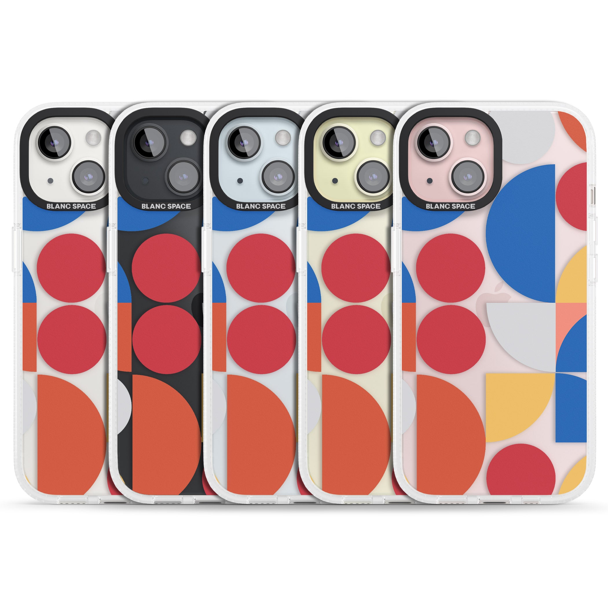 Abstract Colourful Mix iPhone 15 / 14 / 13 Clear Case Impact Air - Blanc Space