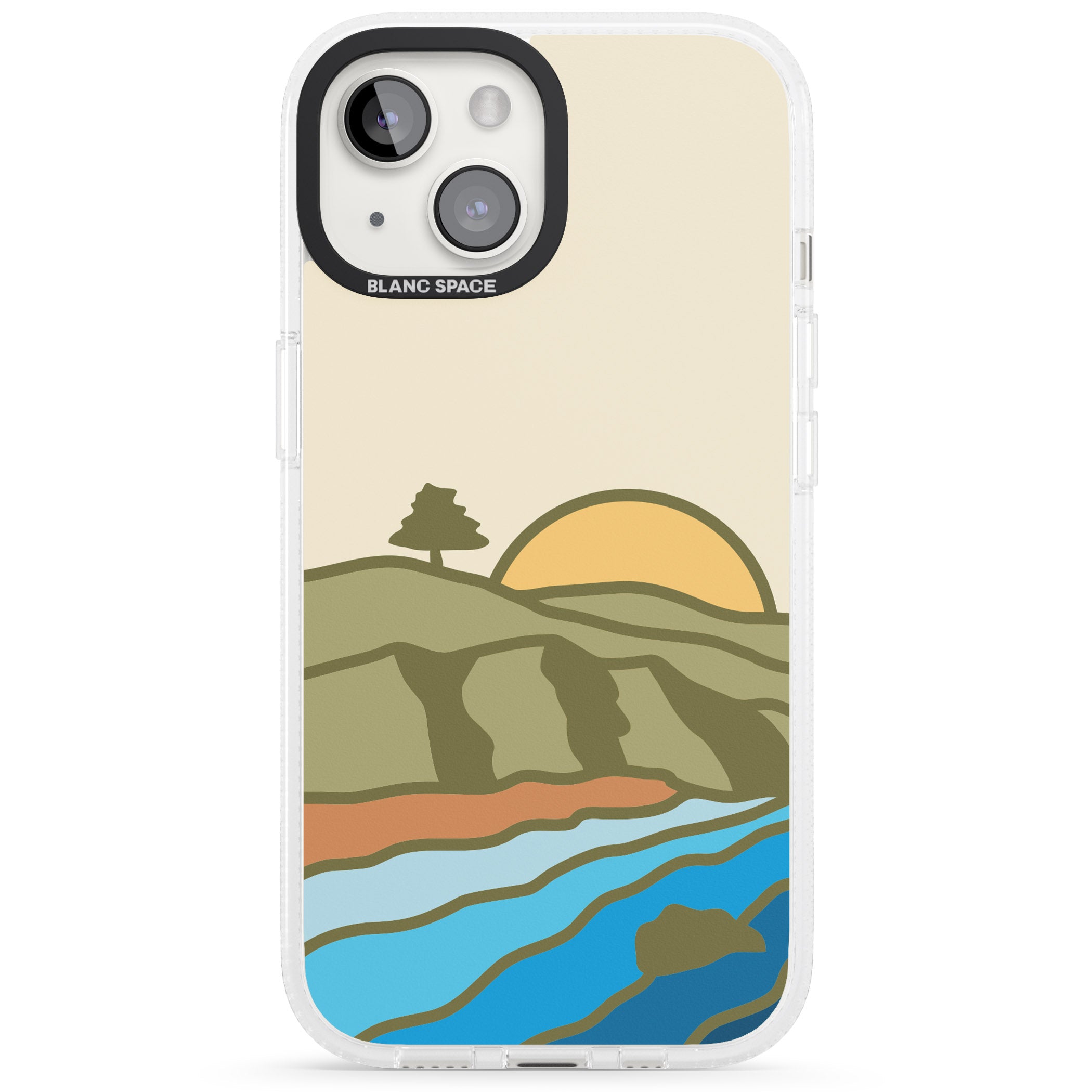 North Sunset iPhone 15 / 14 / 13 Clear Case Impact Air - Blanc Space