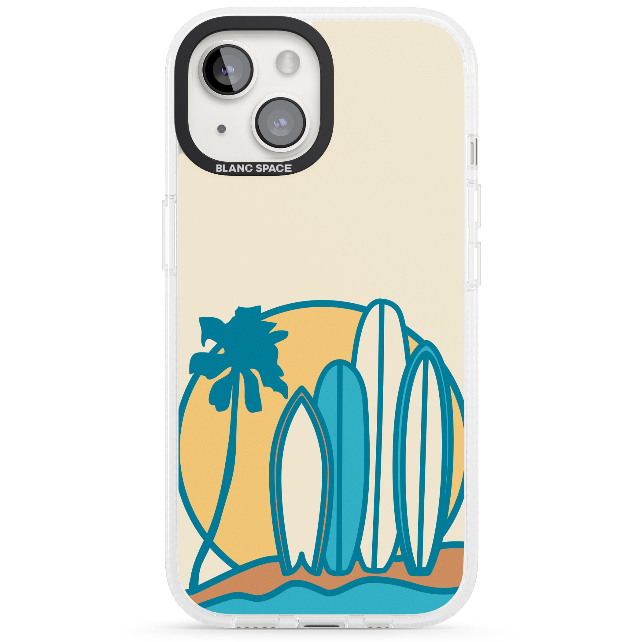 Beach Bound iPhone 15 / 14 / 13 Clear Case Impact Air - Blanc Space