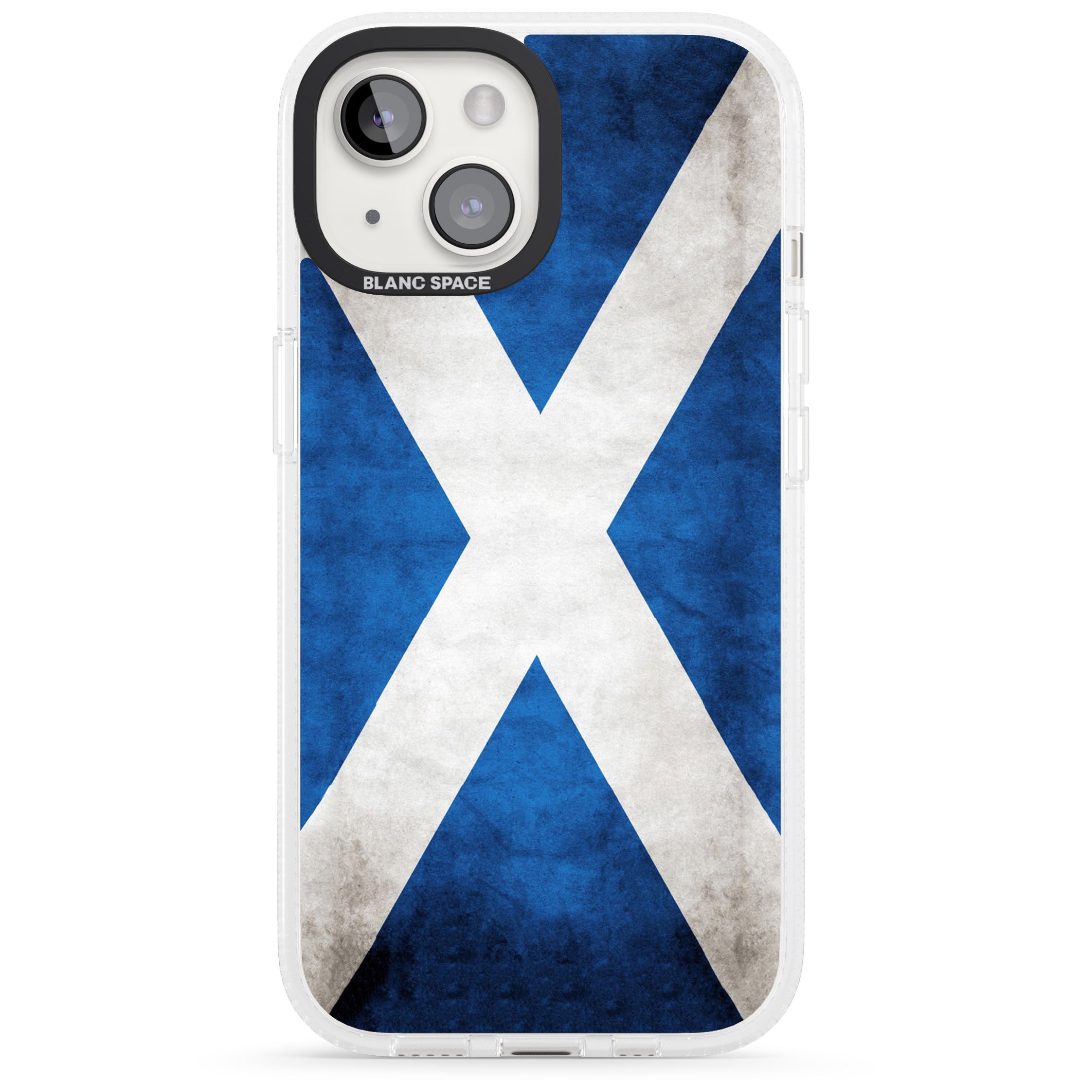 Scotland Saltire Flag iPhone 15 / 14 / 13 Clear Case Impact Air - Blanc Space
