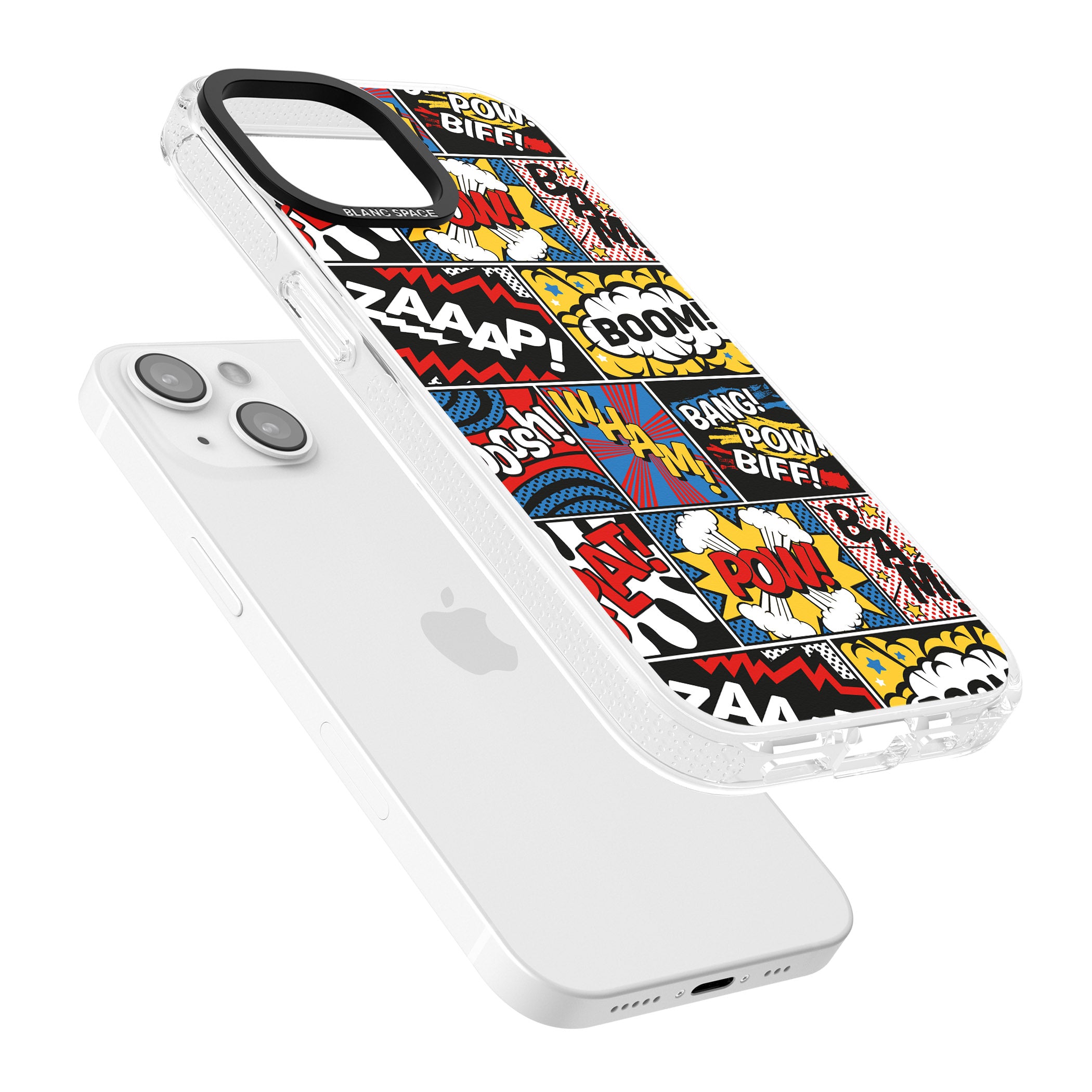 Onomatopoeia iPhone 15 / 14 / 13 Clear Case Impact Air - Blanc Space