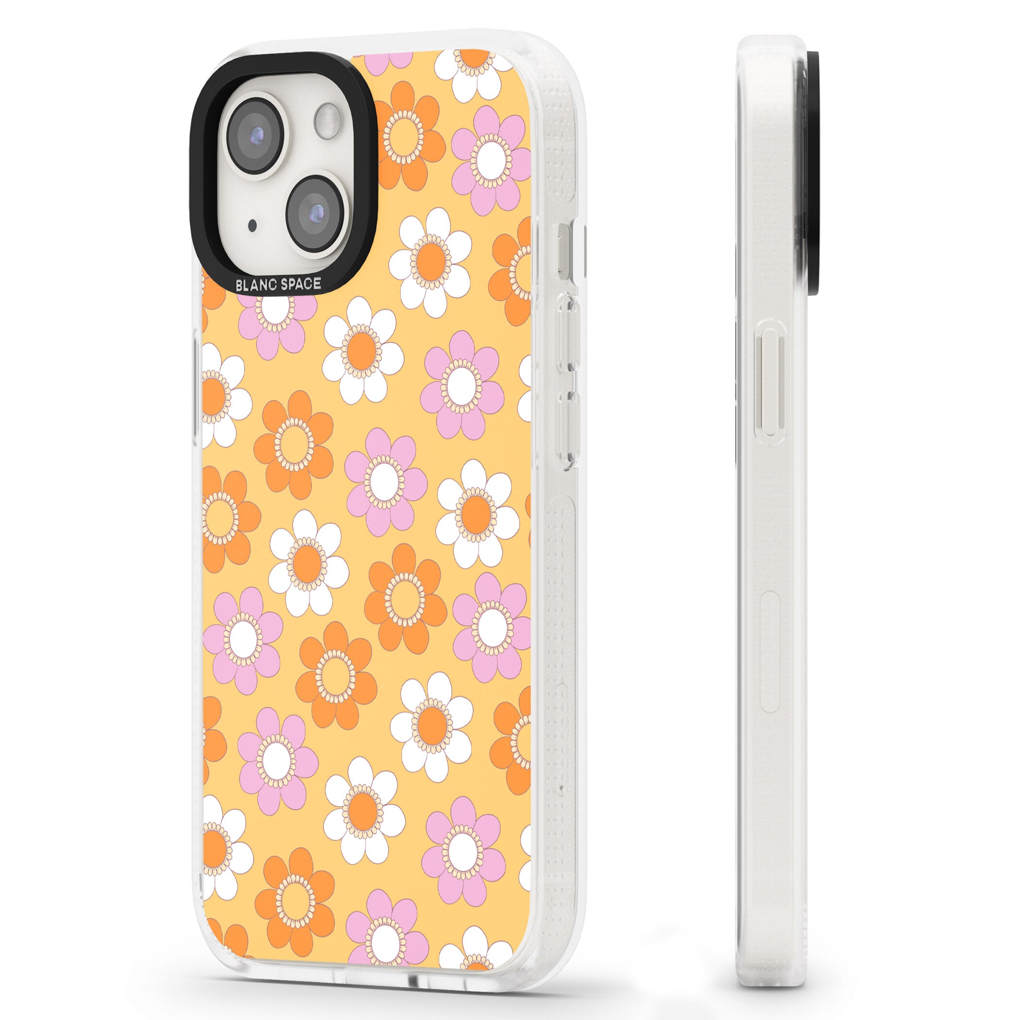 Sunny Flower Mix iPhone 15 / 14 / 13 Clear Case Impact Air - Blanc Space