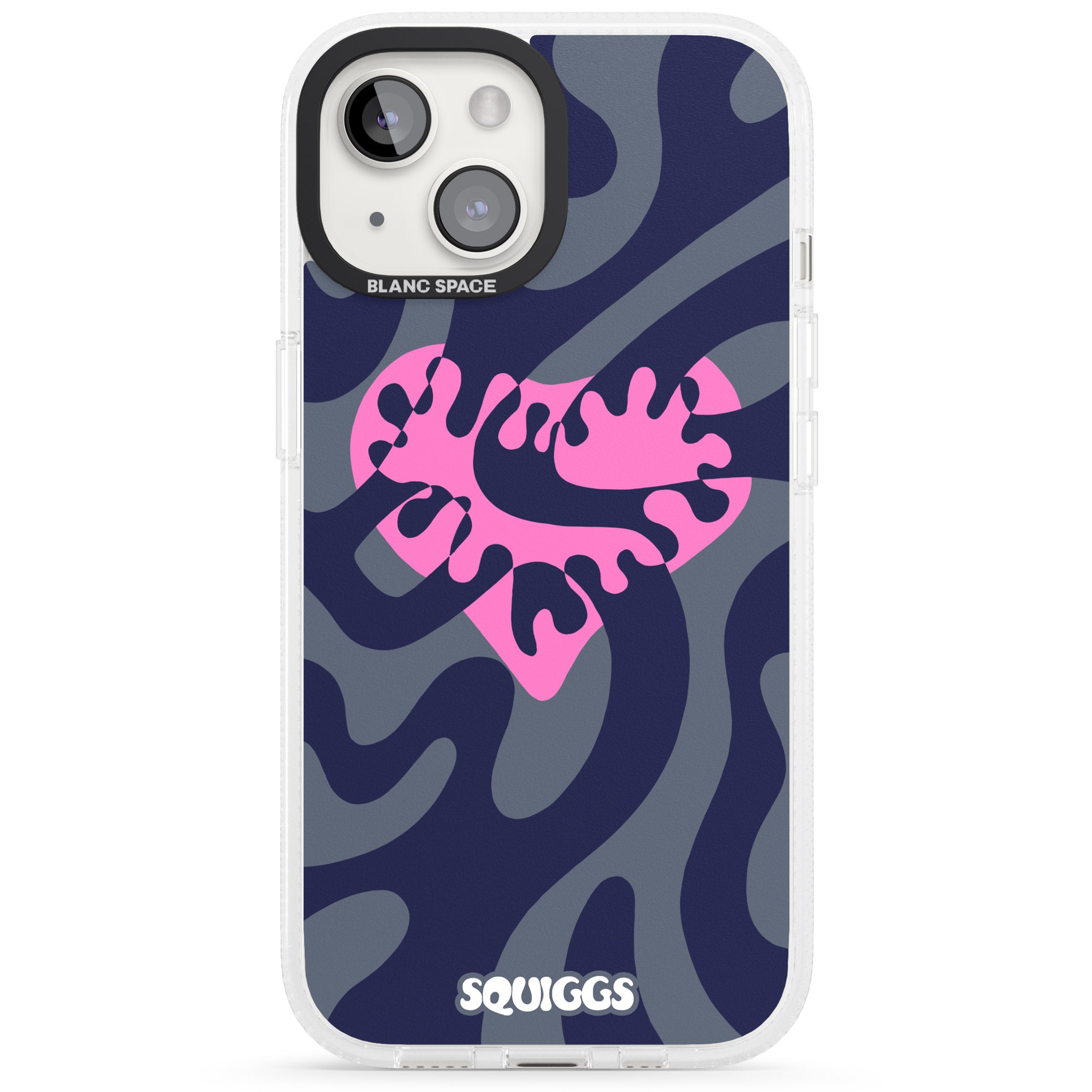 Broken Heart iPhone 15 / 14 / 13 Clear Case Impact Air - Blanc Space