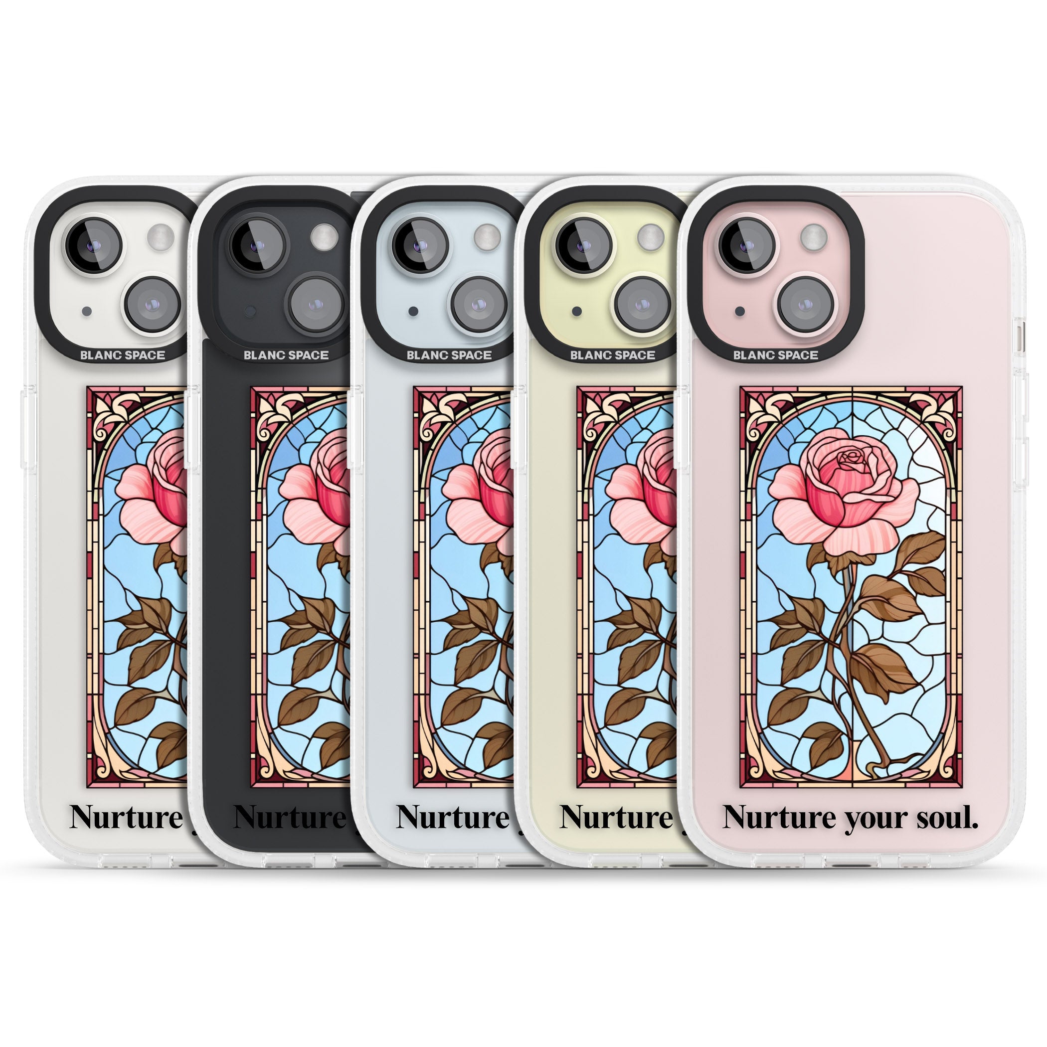 Nurture your soul iPhone 15 / 14 / 13 Clear Case Impact Air - Blanc Space