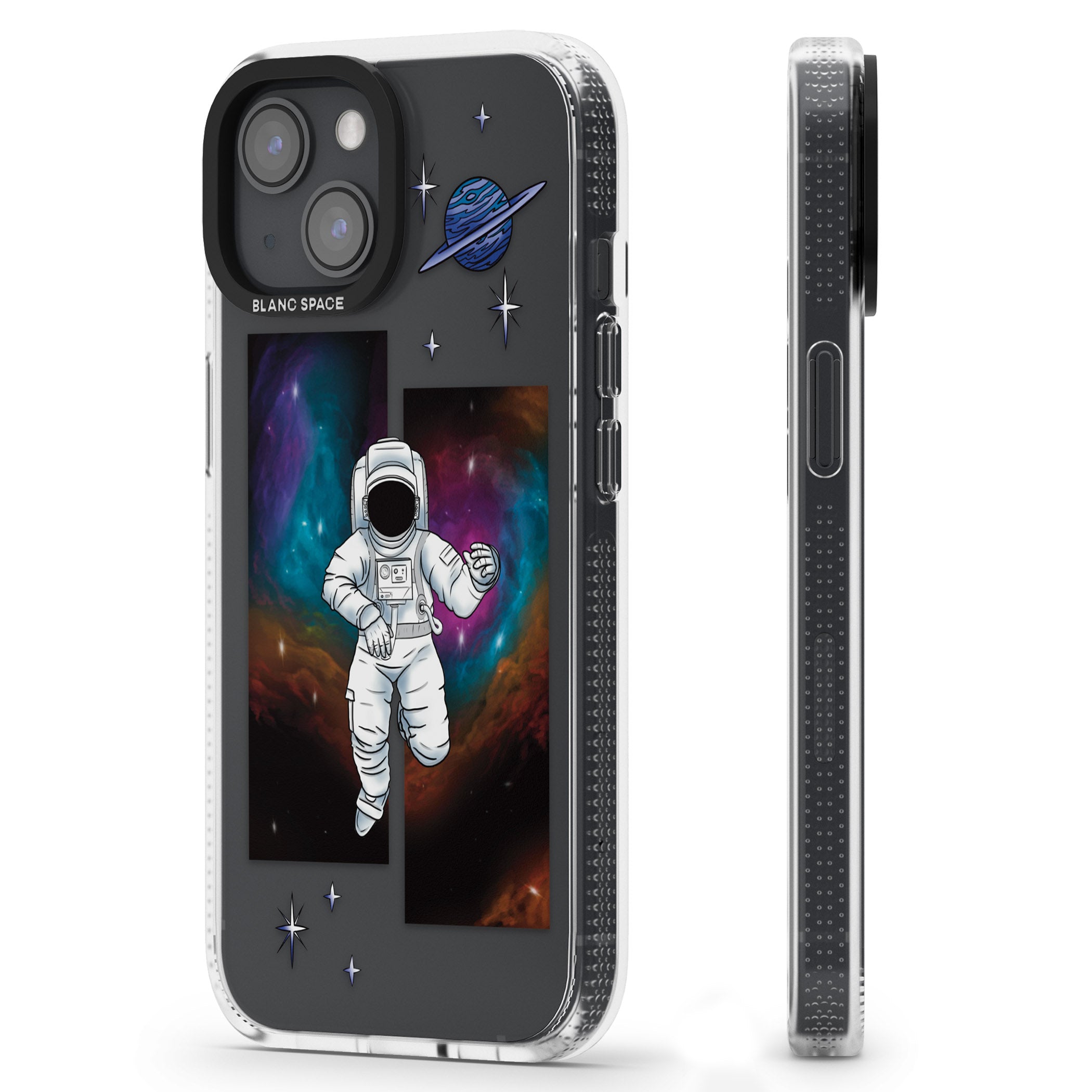 Escape The Nebula iPhone 15 / 14 / 13 Clear Case Impact Air - Blanc Space