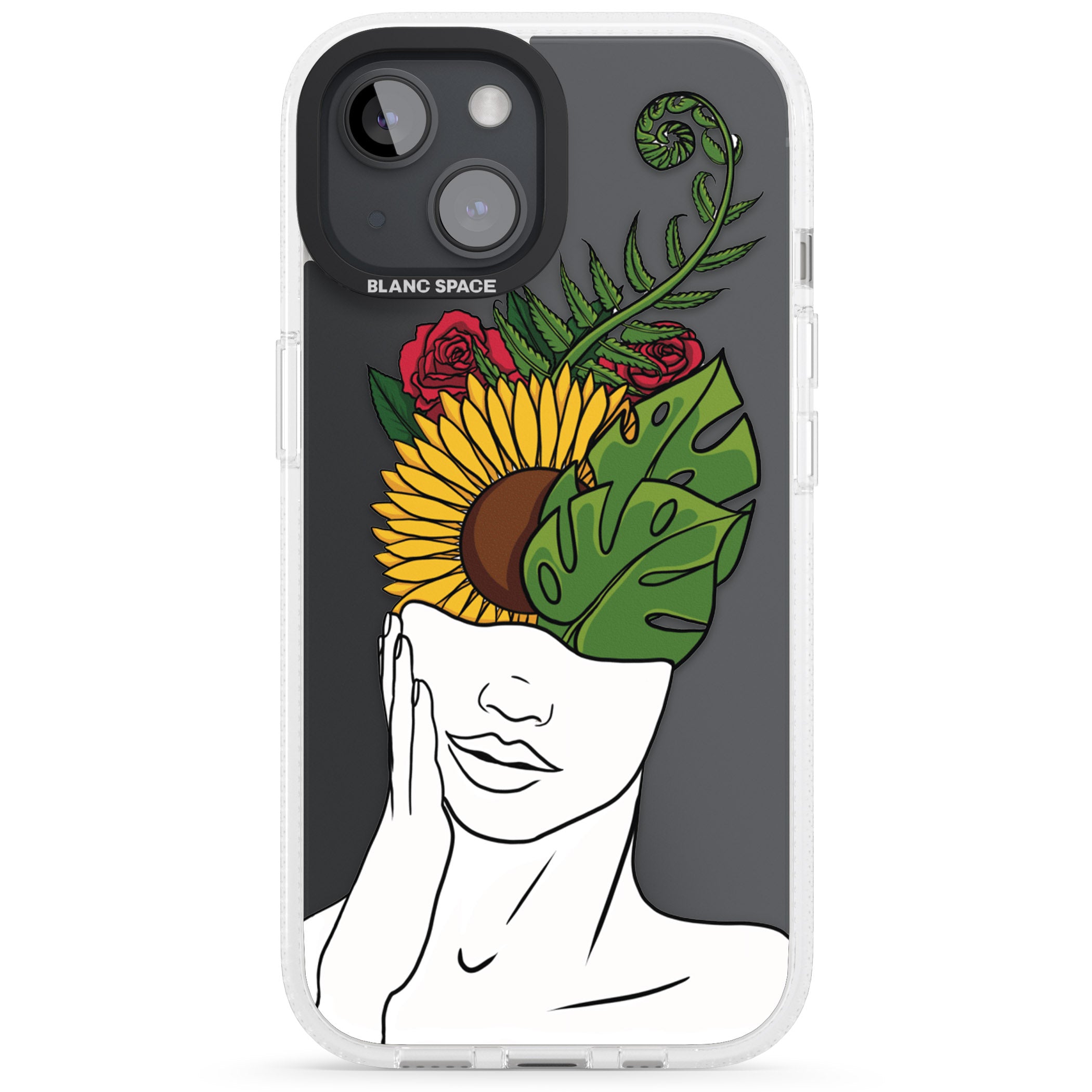 Let The Mind Flourish iPhone 15 / 14 / 13 Clear Case Impact Air - Blanc Space