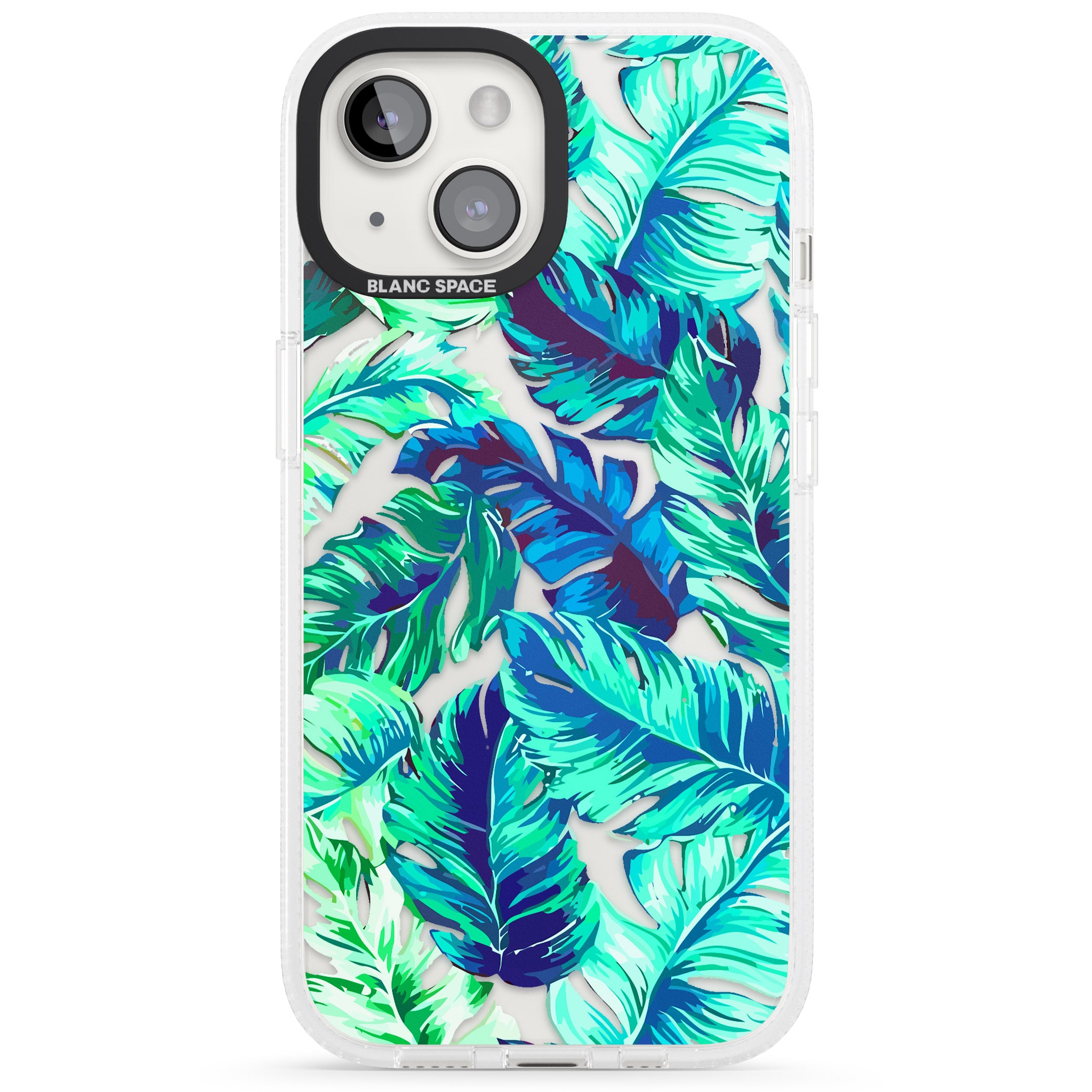 Tropical Palms iPhone 15 / 14 / 13 Clear Case Impact Air - Blanc Space