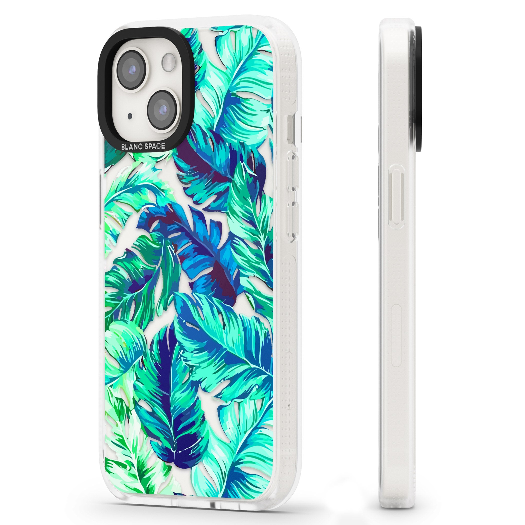 Tropical Palms iPhone 15 / 14 / 13 Clear Case Impact Air - Blanc Space