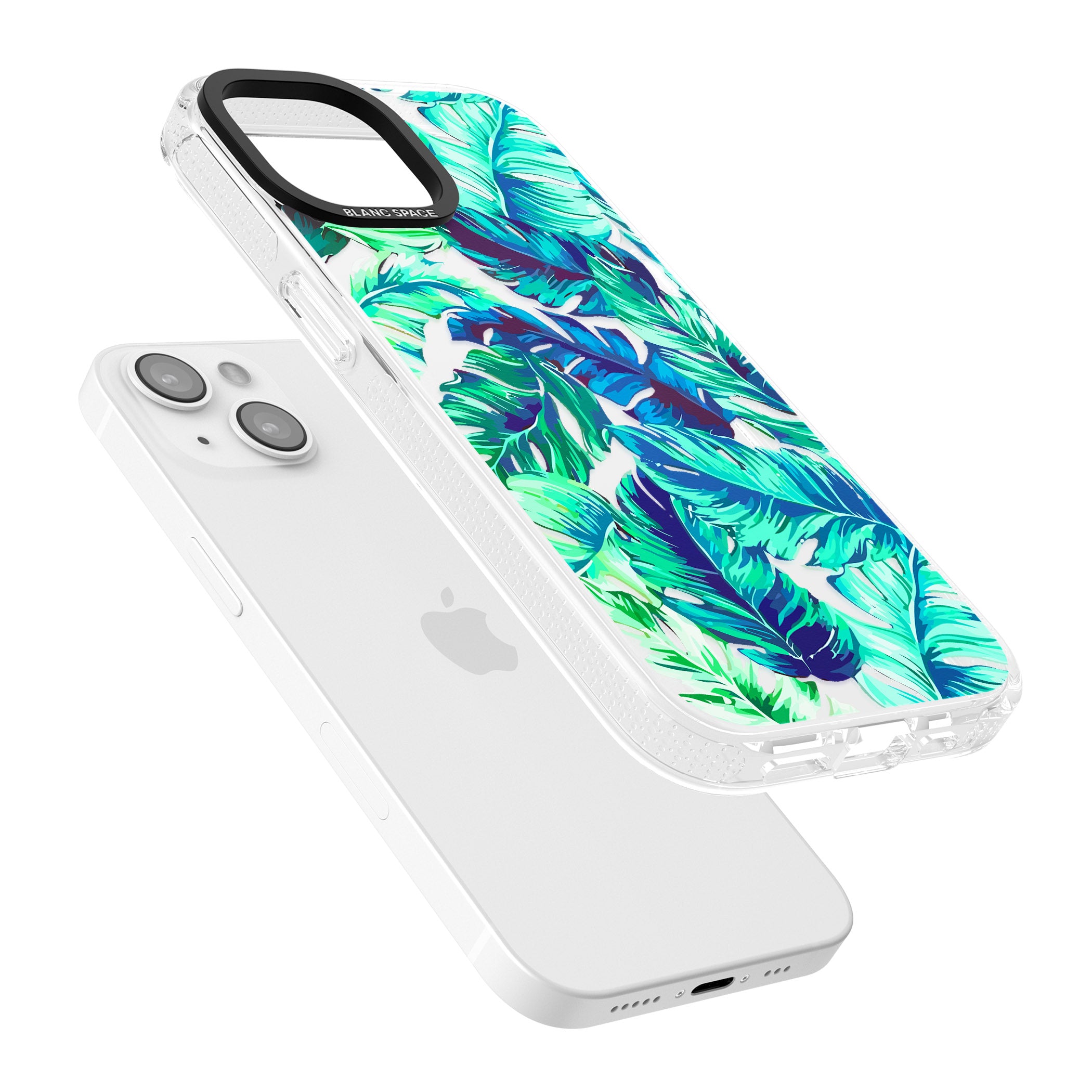 Tropical Palms iPhone 15 / 14 / 13 Clear Case Impact Air - Blanc Space