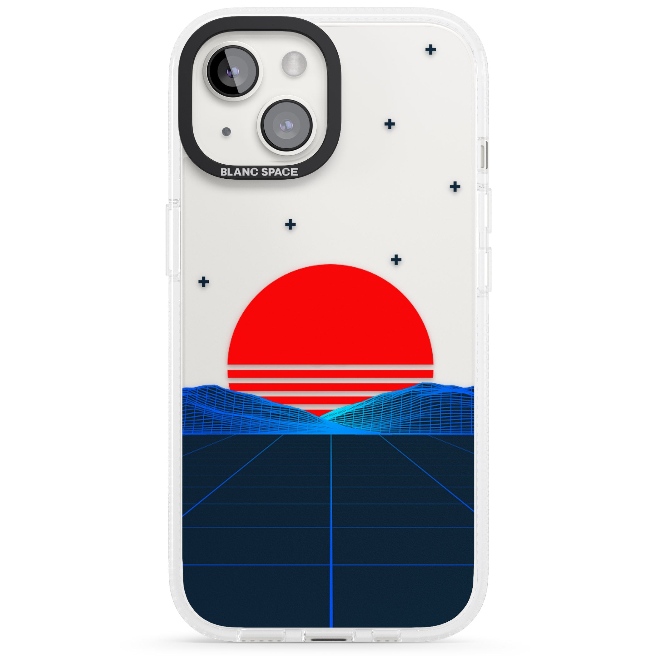 Japanese Sunset Vaporwave iPhone 15 / 14 / 13 Clear Case Impact Air - Blanc Space