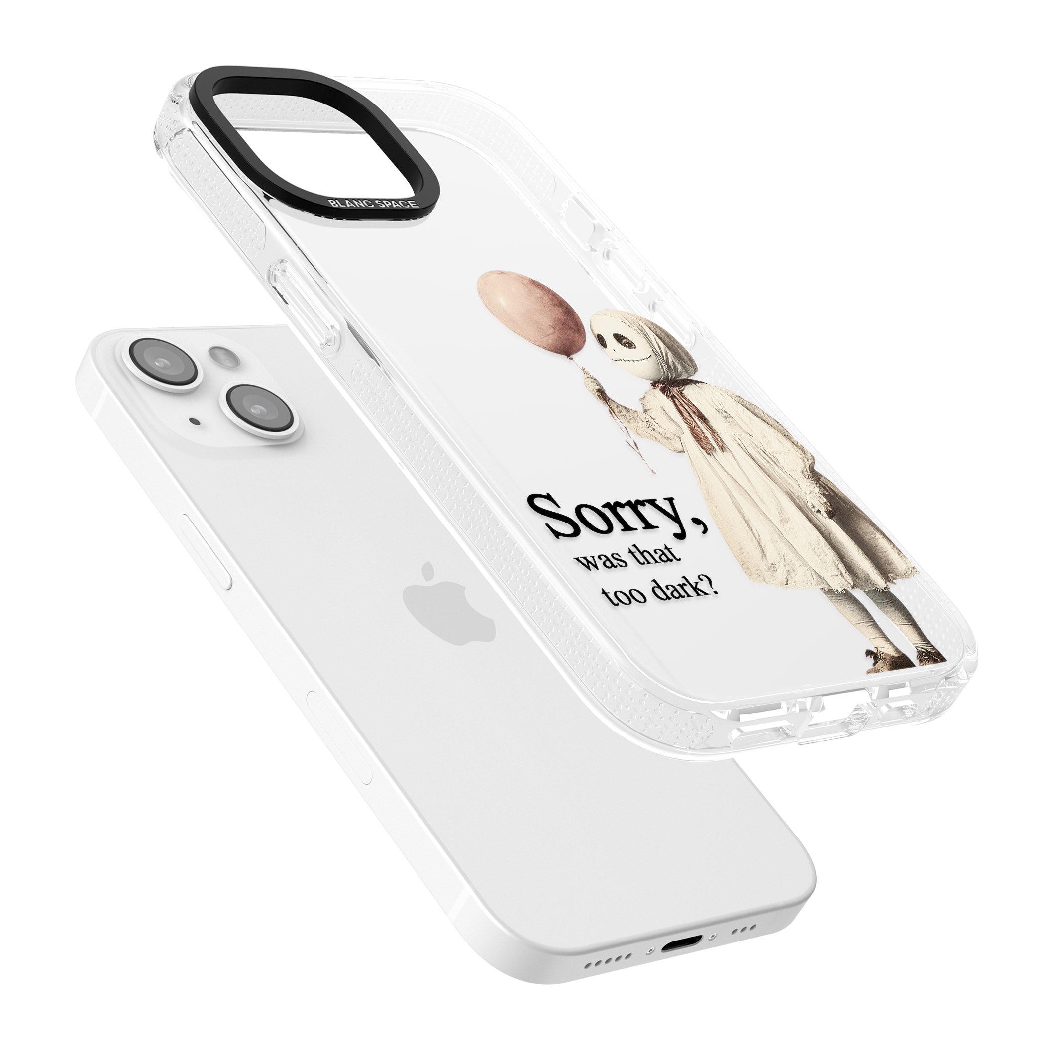 Sorry, Was That Too Dark? iPhone 15 / 14 / 13 Clear Case Impact Air - Blanc Space
