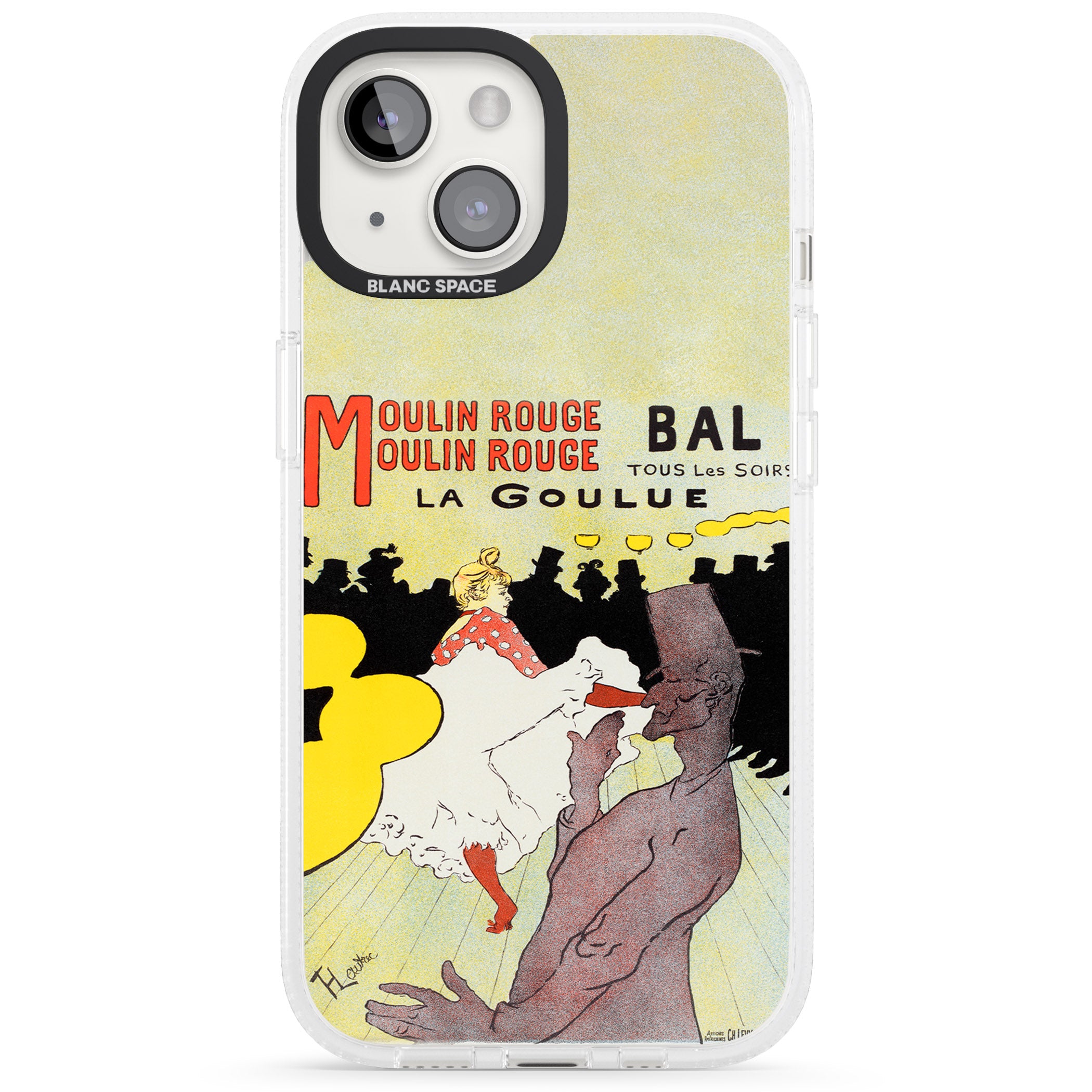 Moulin Rouge Poster iPhone 15 / 14 / 13 Clear Case Impact Air - Blanc Space