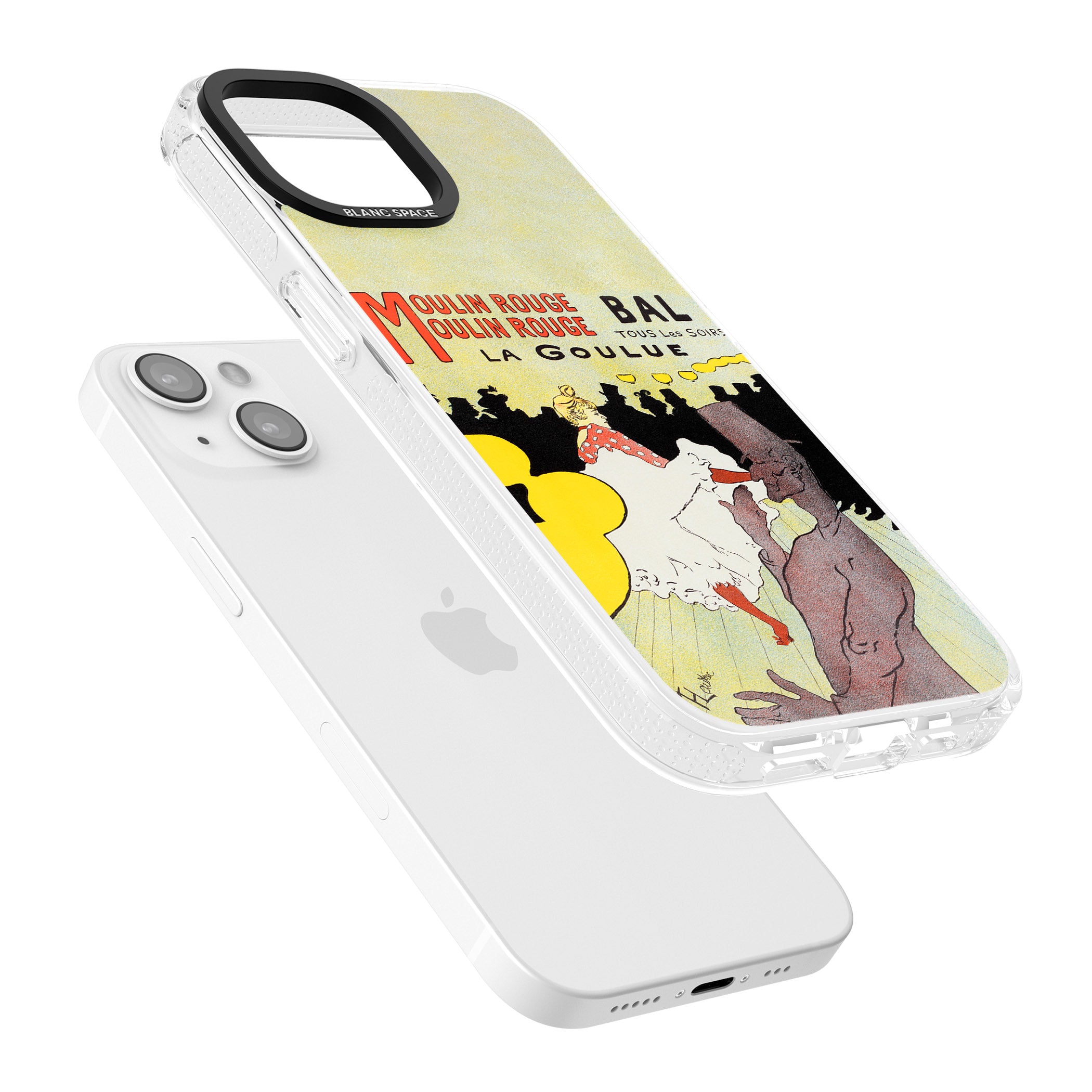 Moulin Rouge Poster iPhone 15 / 14 / 13 Clear Case Impact Air - Blanc Space