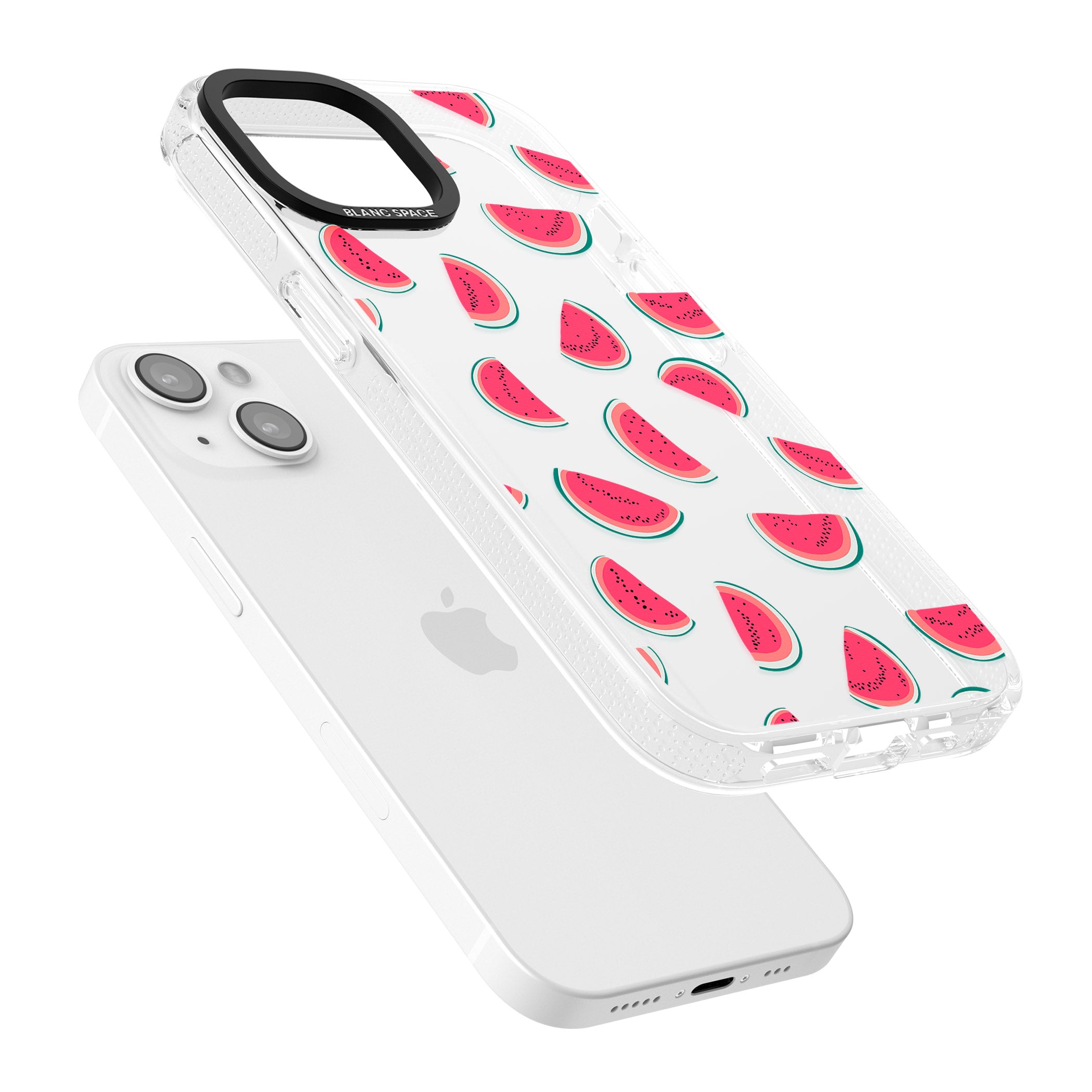 Watermelon Slices - Clear iPhone 15 / 14 / 13 Clear Case Impact Air - Blanc Space