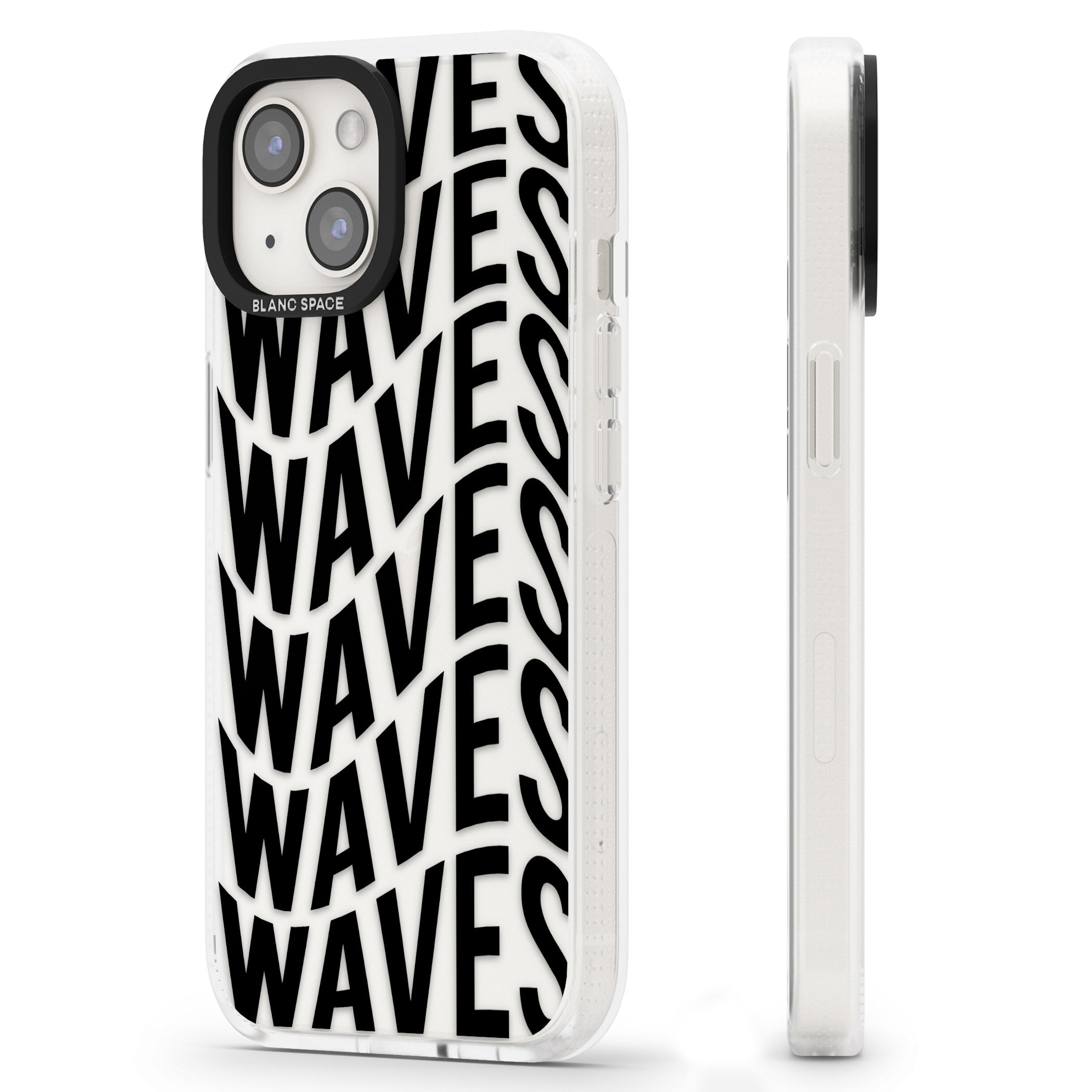 WAVES iPhone 15 / 14 / 13 Clear Case Impact Air - Blanc Space