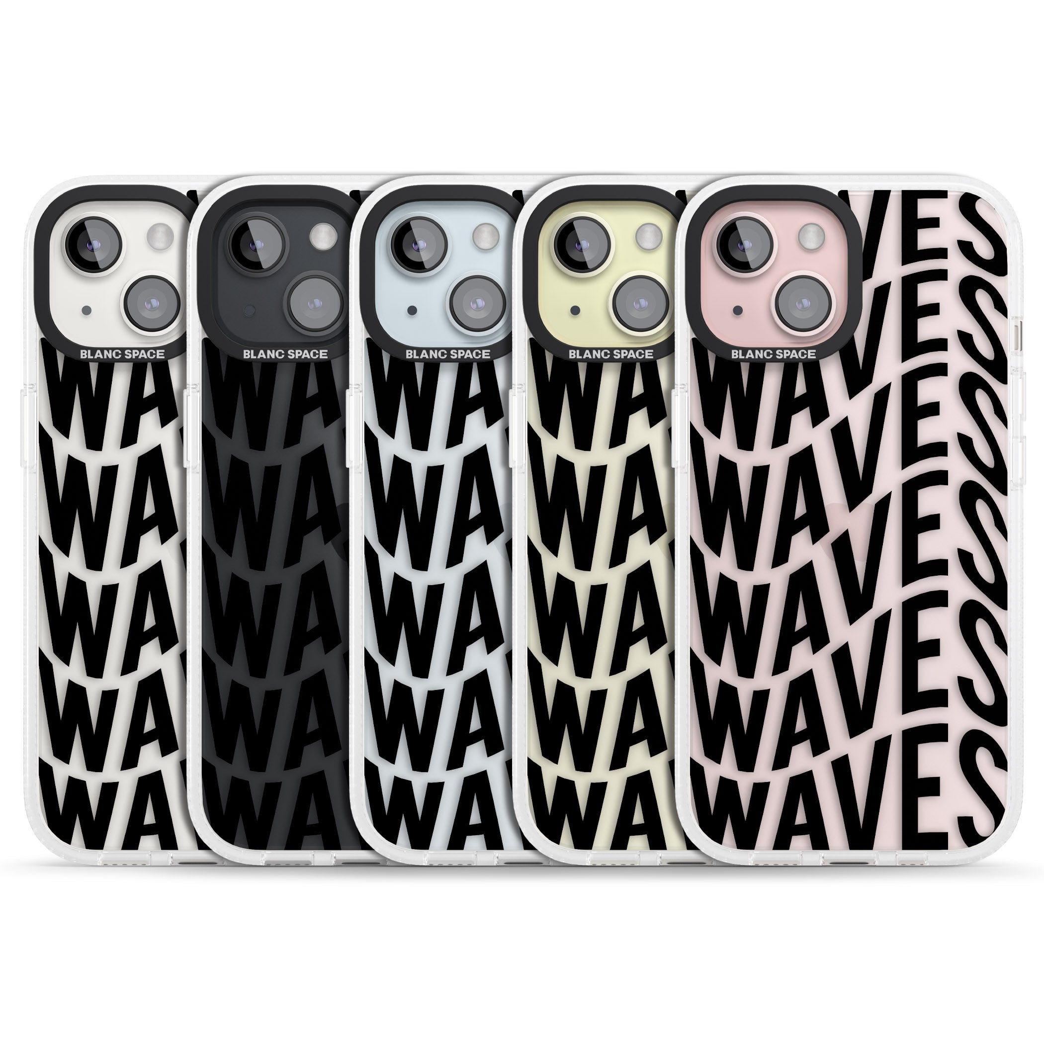 WAVES iPhone 15 / 14 / 13 Clear Case Impact Air - Blanc Space