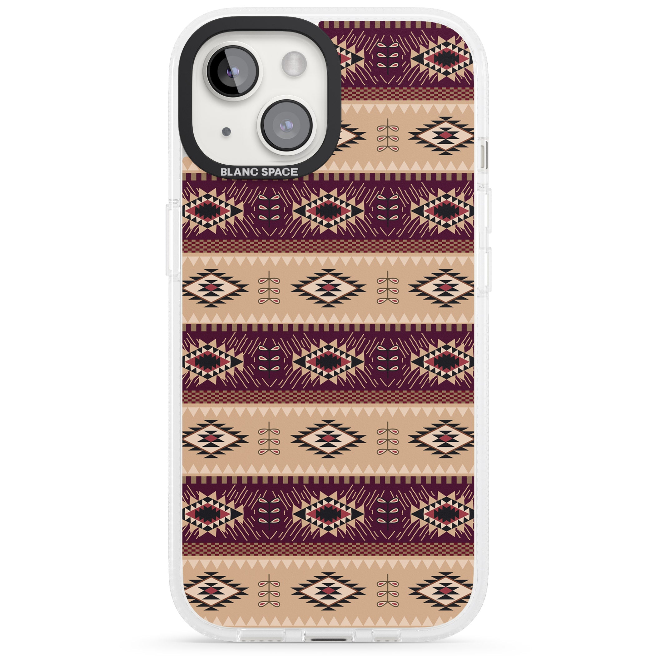 Western Poncho iPhone 15 / 14 / 13 Clear Case Impact Air - Blanc Space