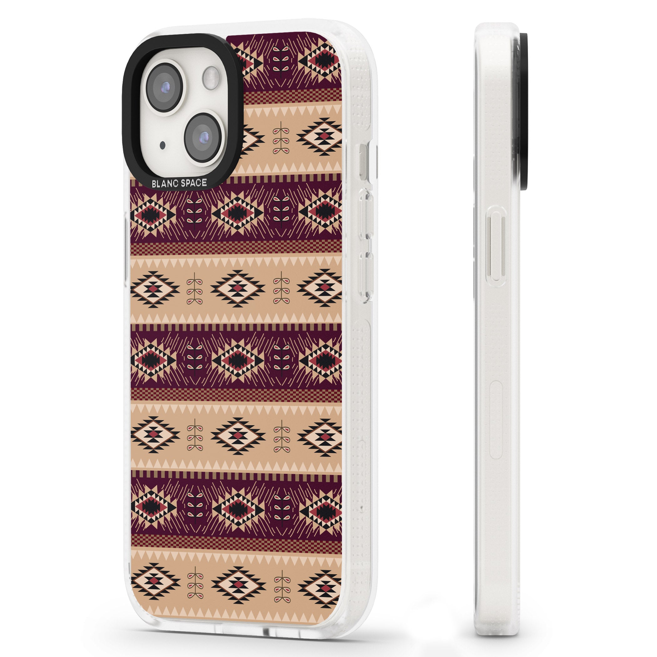 Western Poncho iPhone 15 / 14 / 13 Clear Case Impact Air - Blanc Space