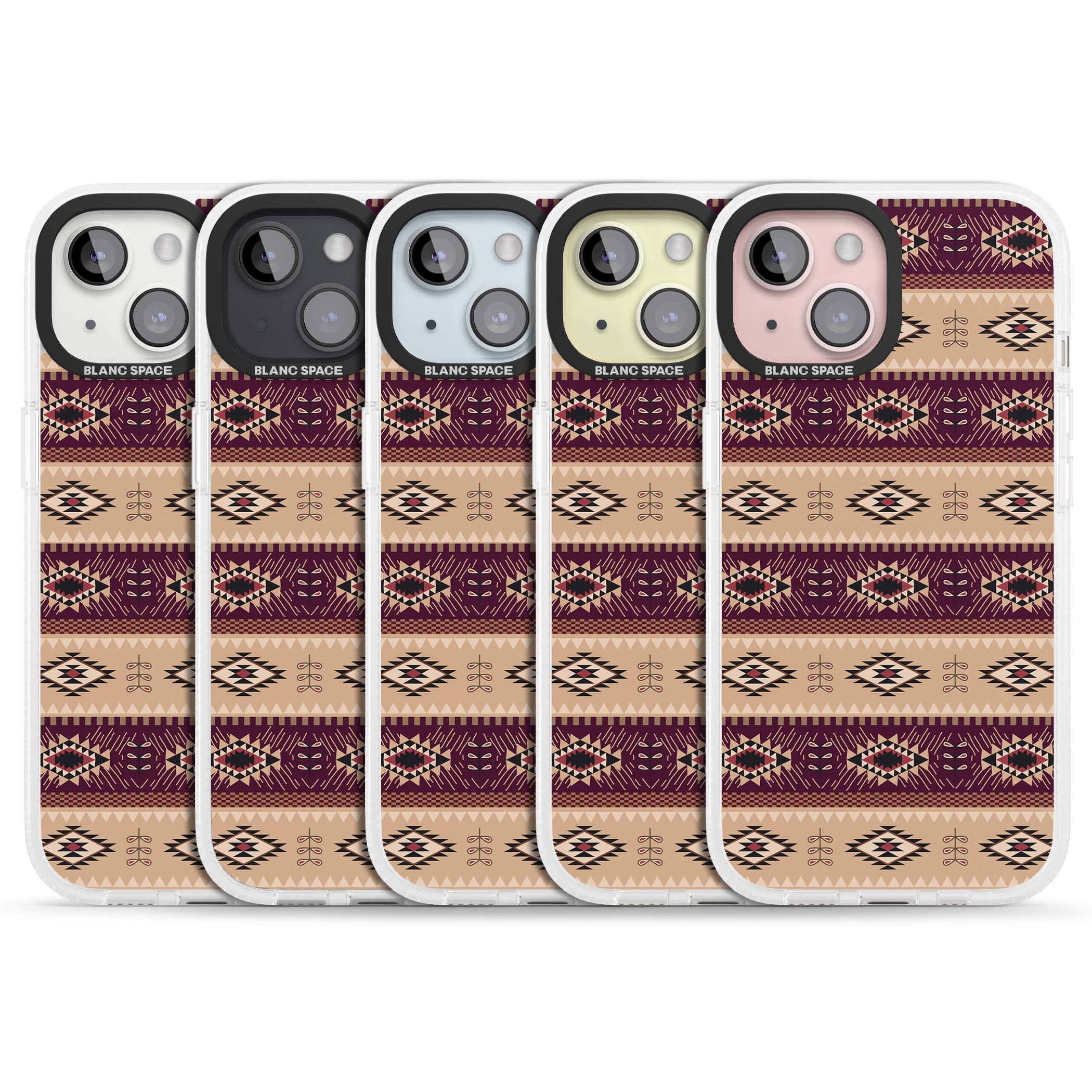 Western Poncho iPhone 15 / 14 / 13 Clear Case Impact Air - Blanc Space