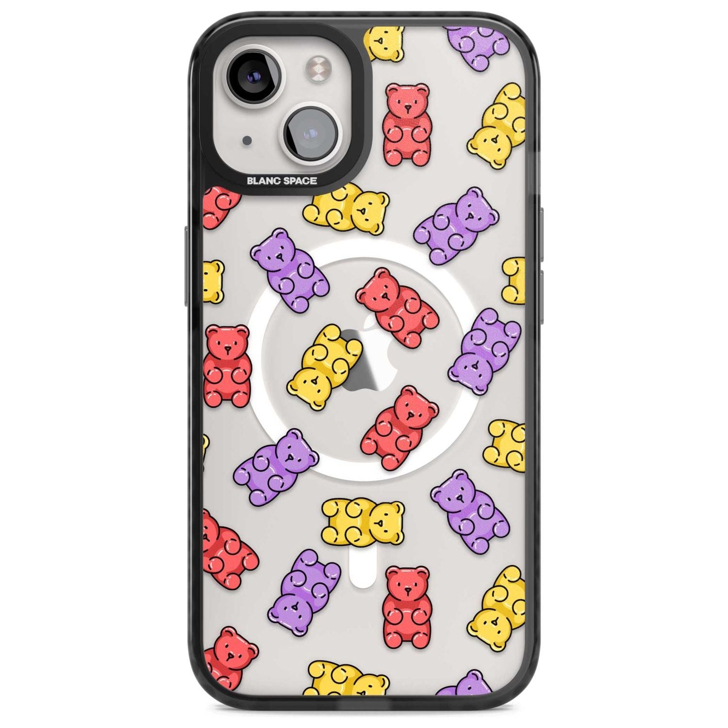 Gummy Bear Pattern Phone Case iPhone 15 Plus / Magsafe Black Impact Case,iPhone 15 / Magsafe Black Impact Case,iPhone 14 Plus / Magsafe Black Impact Case,iPhone 14 / Magsafe Black Impact Case,iPhone 13 / Magsafe Black Impact Case Blanc Space