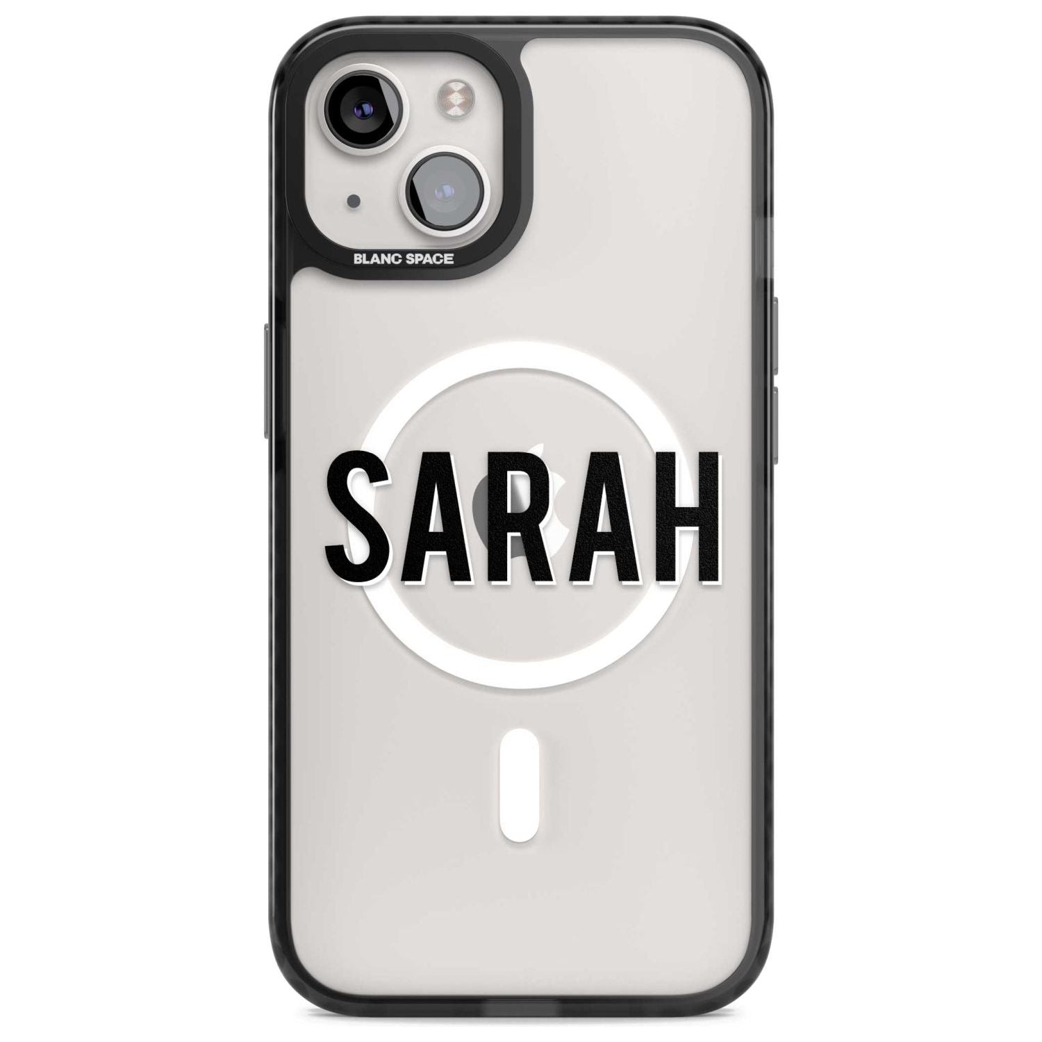 Personalised Clear Text 1A Custom Phone Case iPhone 15 Plus / Magsafe Black Impact Case,iPhone 15 / Magsafe Black Impact Case,iPhone 14 Plus / Magsafe Black Impact Case,iPhone 14 / Magsafe Black Impact Case,iPhone 13 / Magsafe Black Impact Case Blanc Space