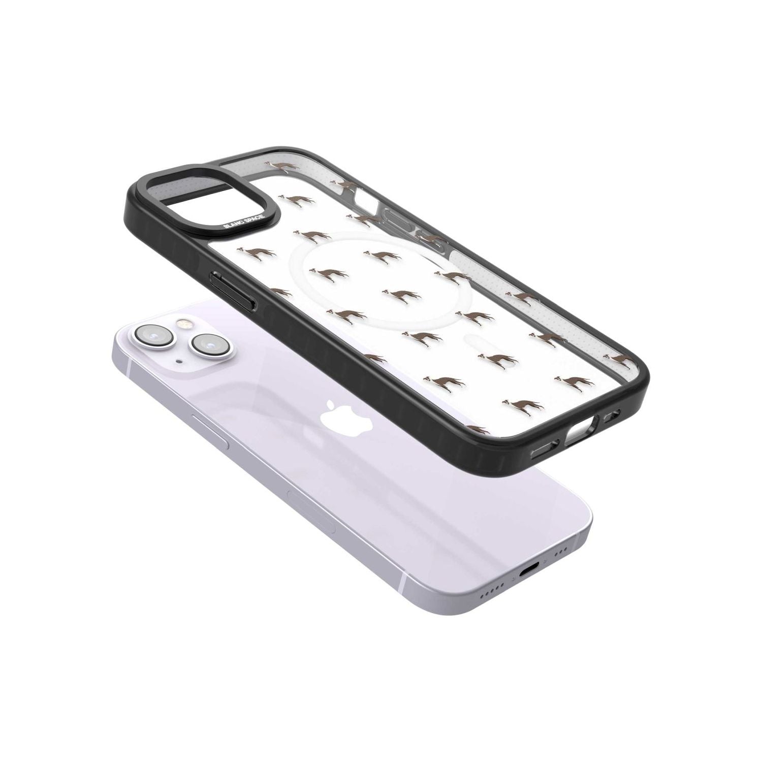 Whippet Dog Pattern Clear