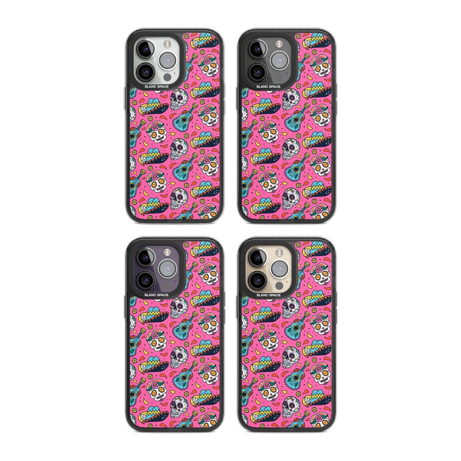 Pink Day Of The Dead Pattern