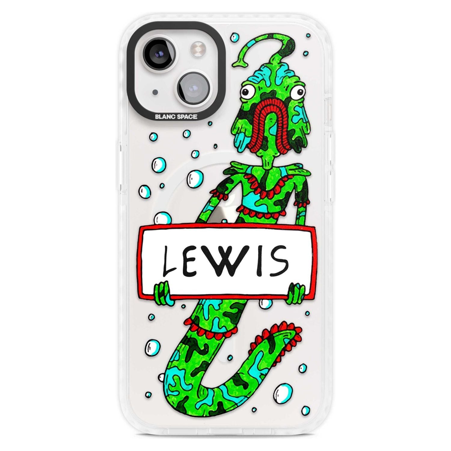 Personalised Fish Boy Custom Phone Case iPhone 15 Plus / Magsafe Impact Case,iPhone 15 / Magsafe Impact Case Blanc Space