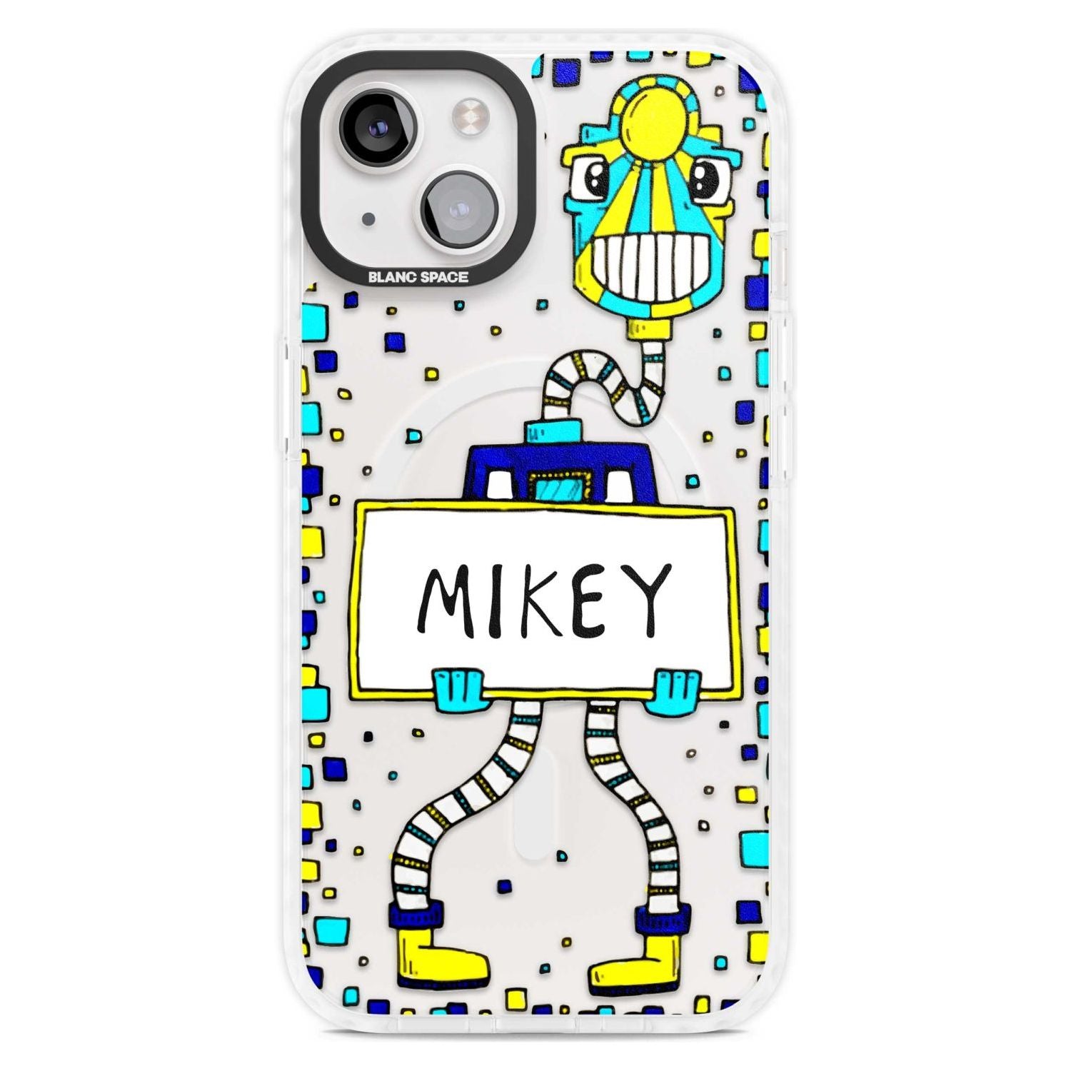 Personalised Tubes Guy Custom Phone Case iPhone 15 Plus / Magsafe Impact Case,iPhone 15 / Magsafe Impact Case Blanc Space