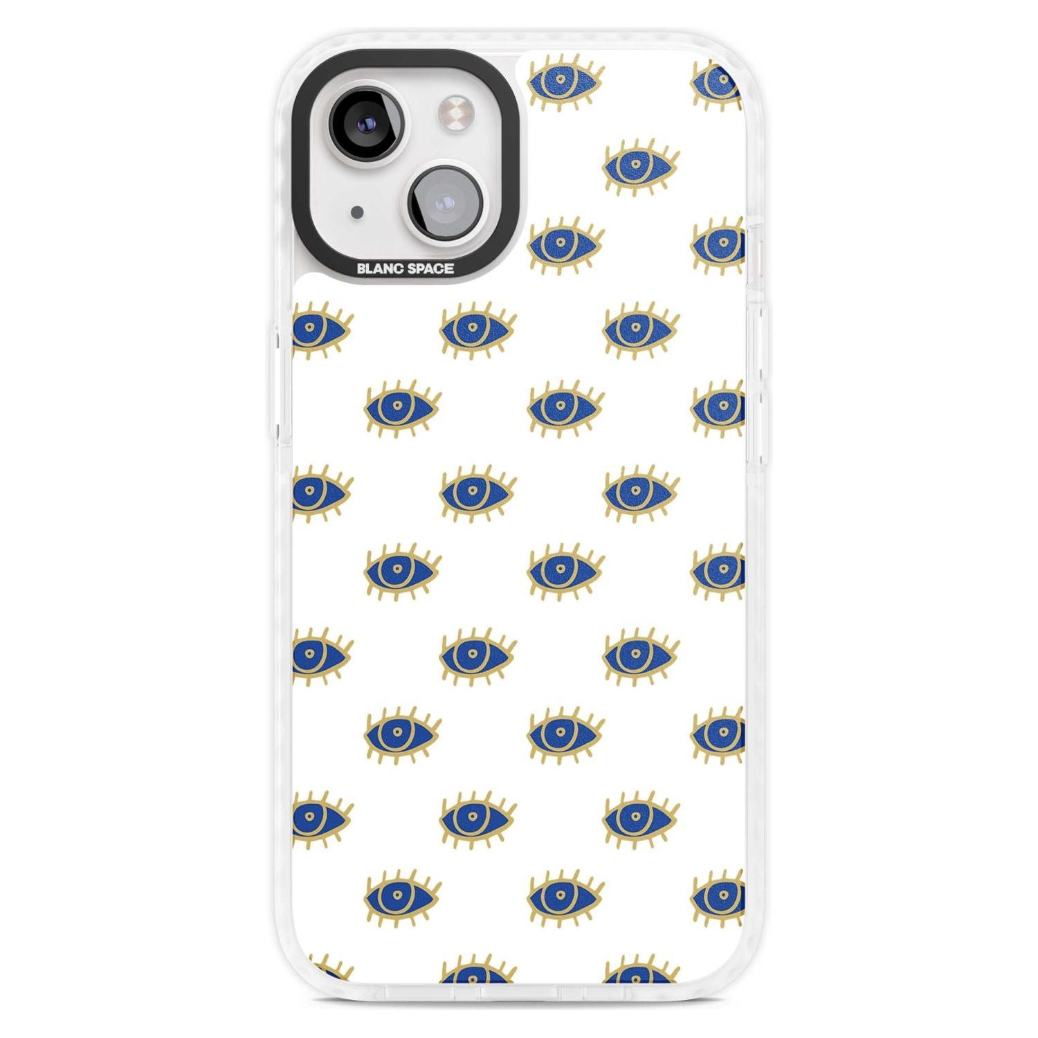 Gold Eyes Psychedelic Eyes Pattern Phone Case iPhone 15 Plus / Magsafe Impact Case,iPhone 15 / Magsafe Impact Case Blanc Space