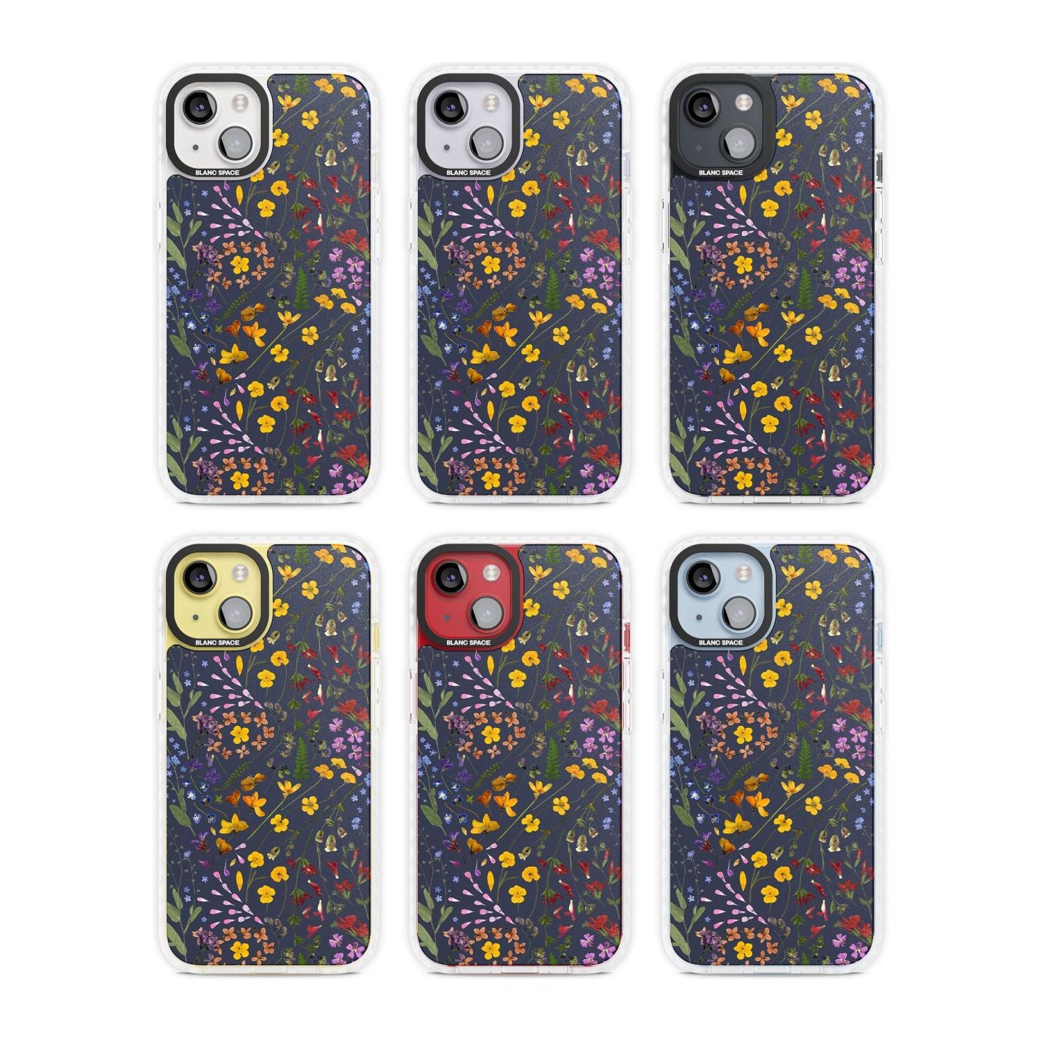 Wildflower Leaves Cluster Navy