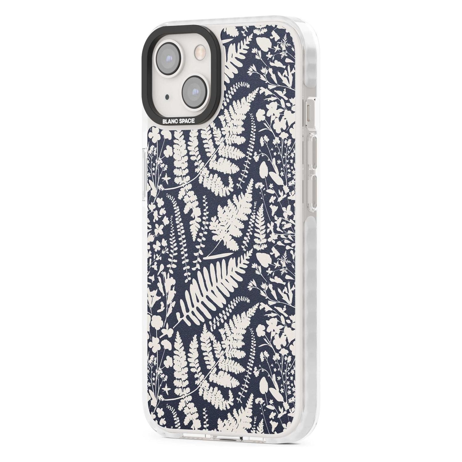 Wildflowers & Ferns On Navy