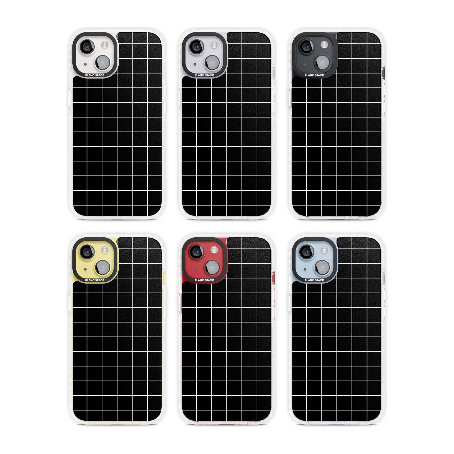 Minimalist Grid Pattern Black