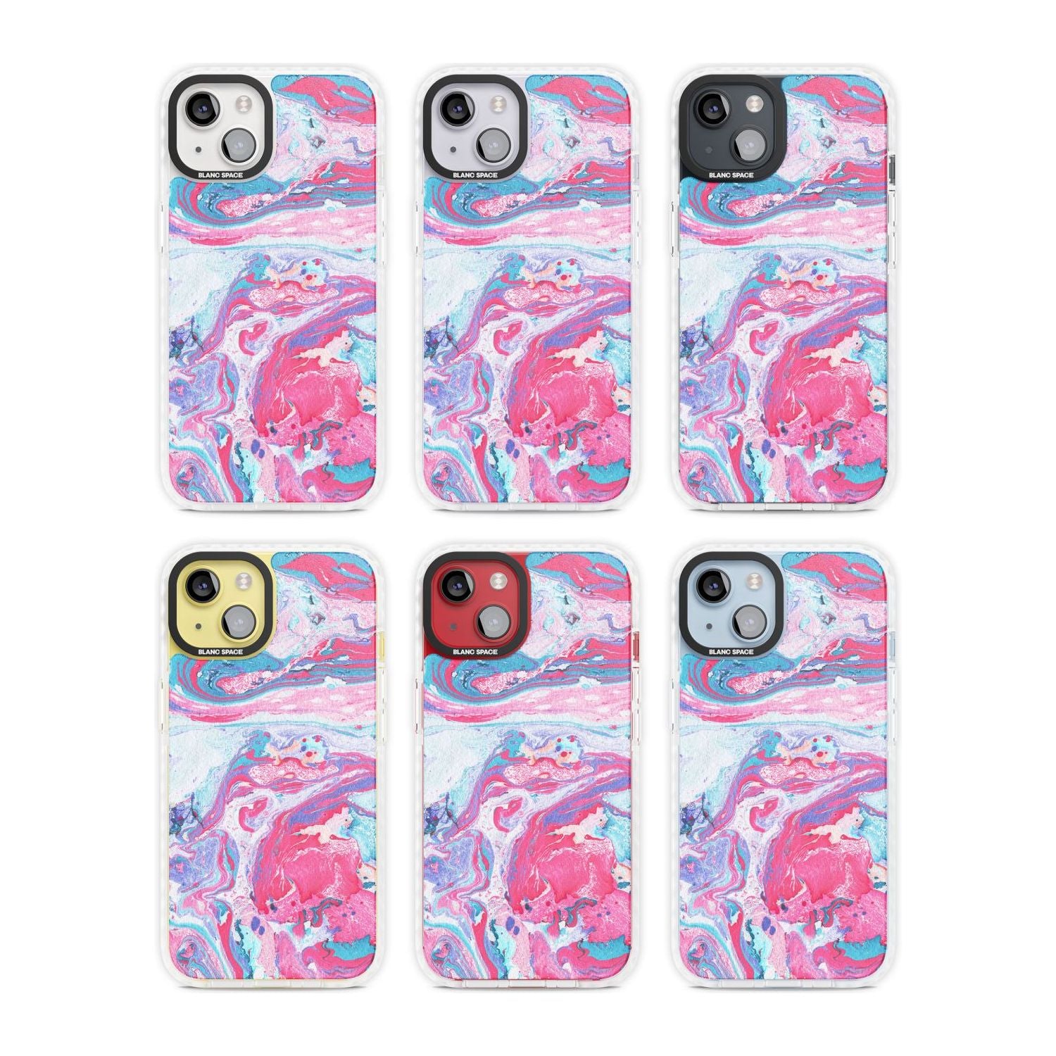 Pink, Blue & Purple Marbled Paper Pattern