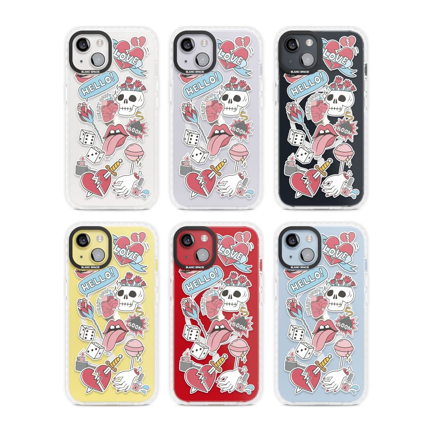Skull & Flowers Stickers