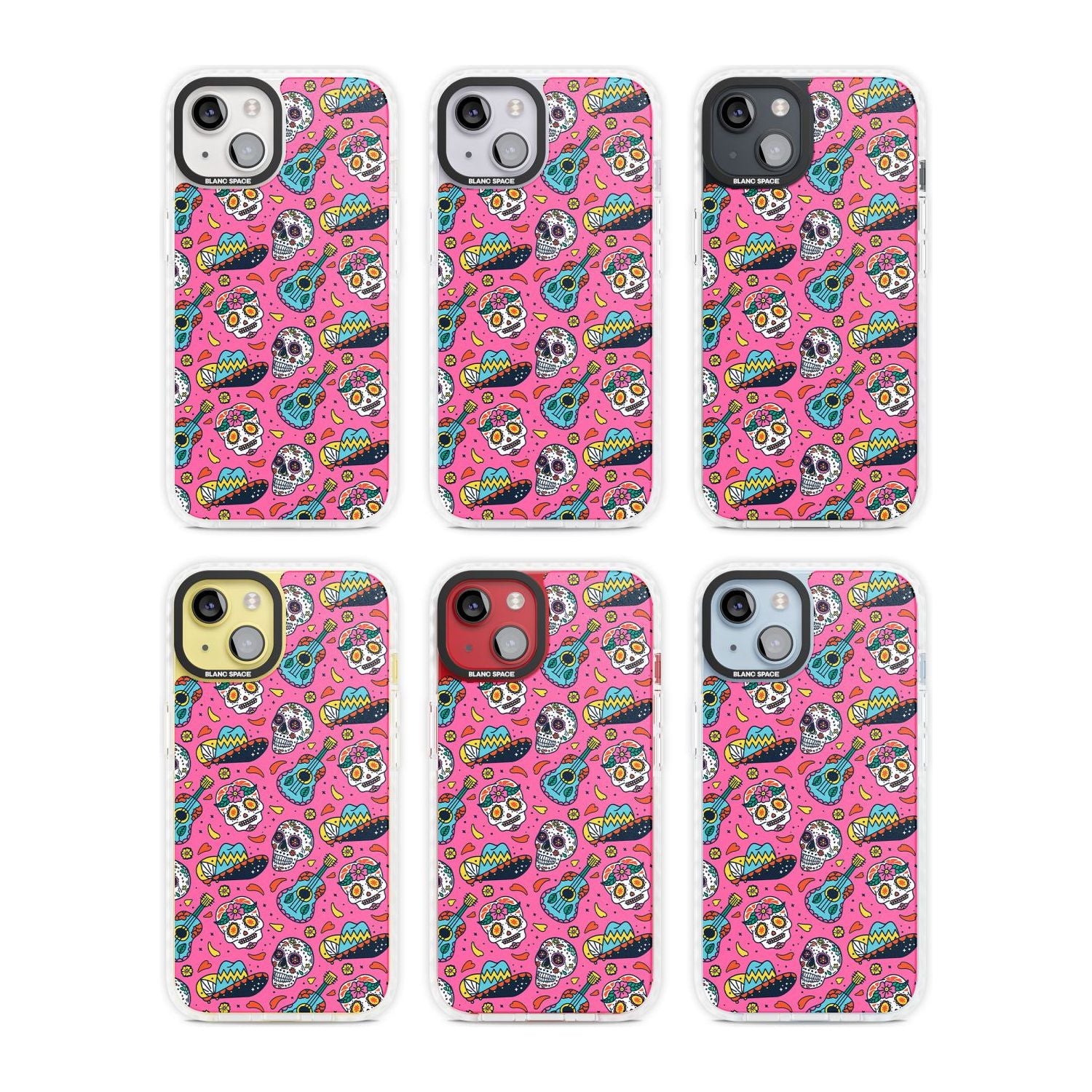 Pink Day Of The Dead Pattern