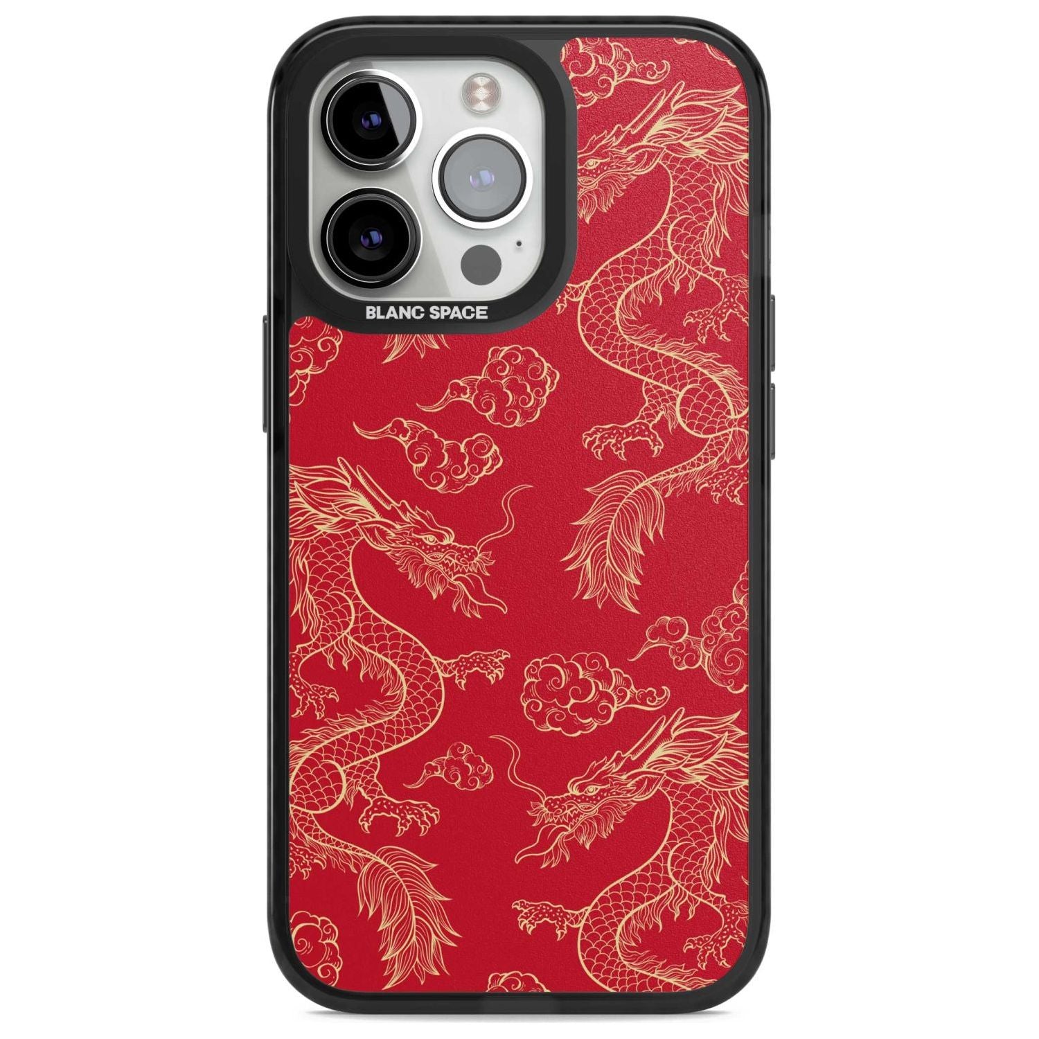 Red And Gold Dragon Pattern