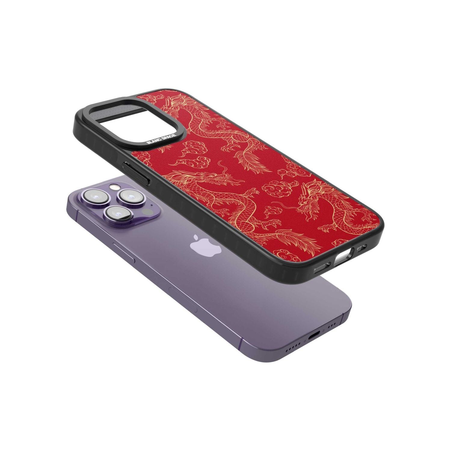 Red And Gold Dragon Pattern