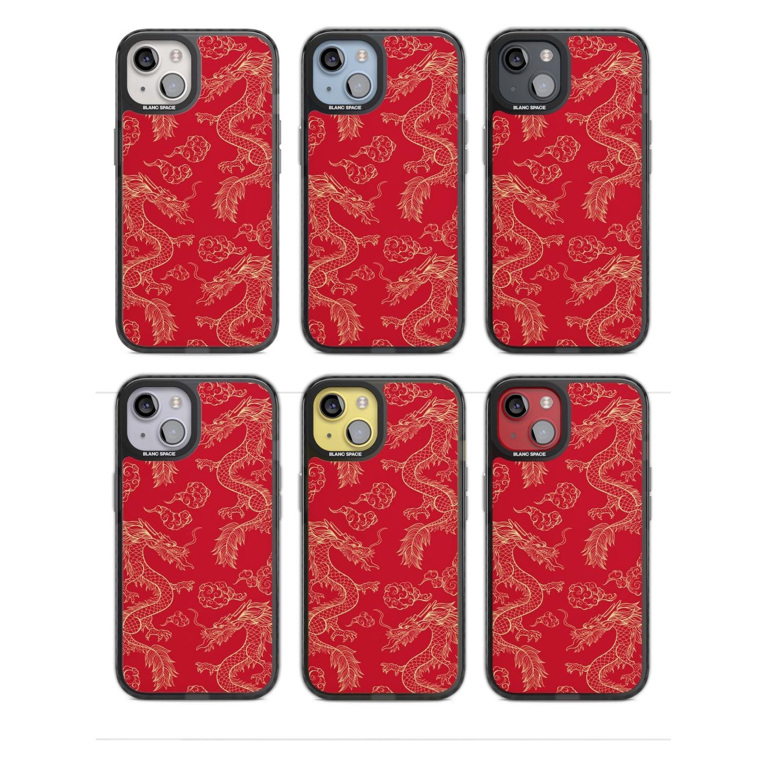 Red And Gold Dragon Pattern