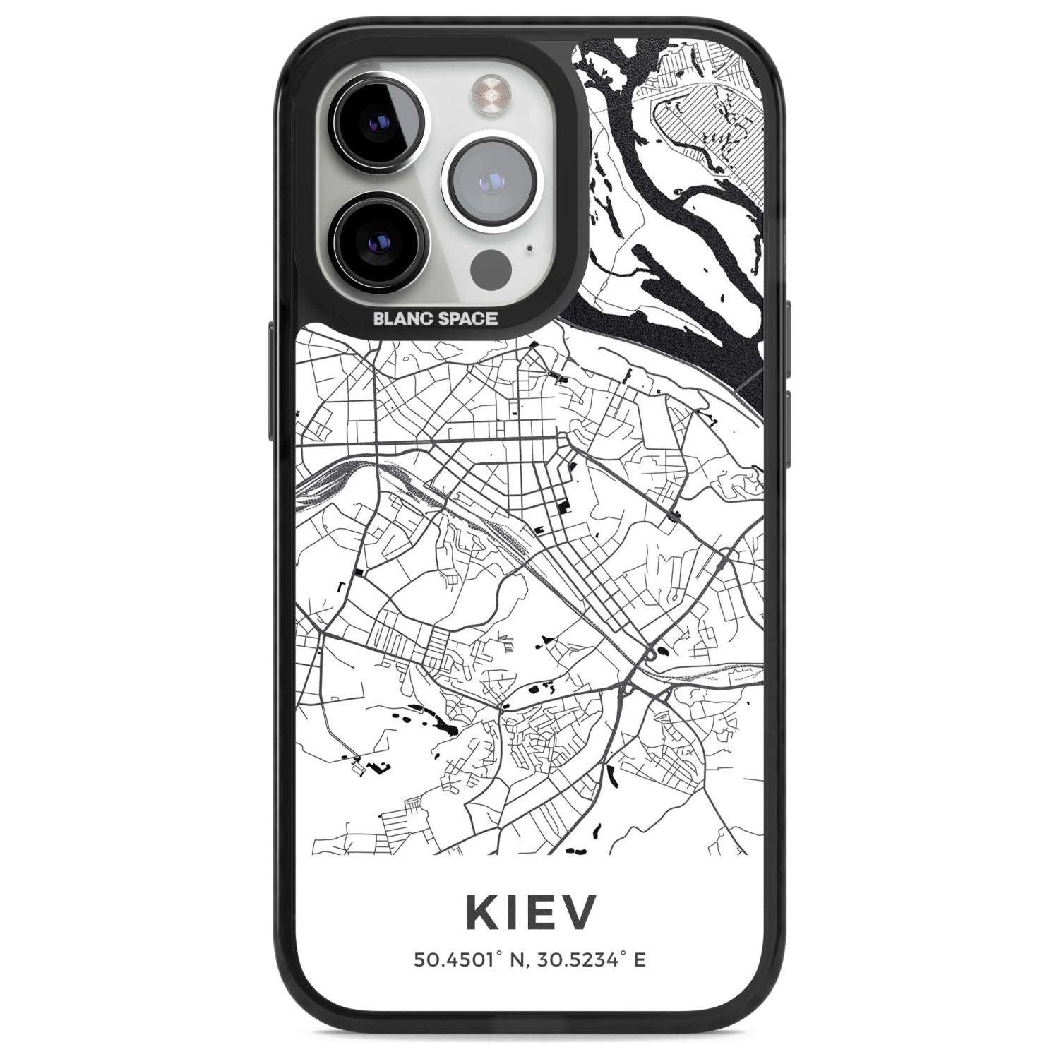 Map of Kiev, Ukraine Phone Case iPhone 15 Pro Max / Magsafe Black Impact Case,iPhone 15 Pro / Magsafe Black Impact Case,iPhone 14 Pro Max / Magsafe Black Impact Case,iPhone 14 Pro / Magsafe Black Impact Case,iPhone 13 Pro / Magsafe Black Impact Case Blanc Space
