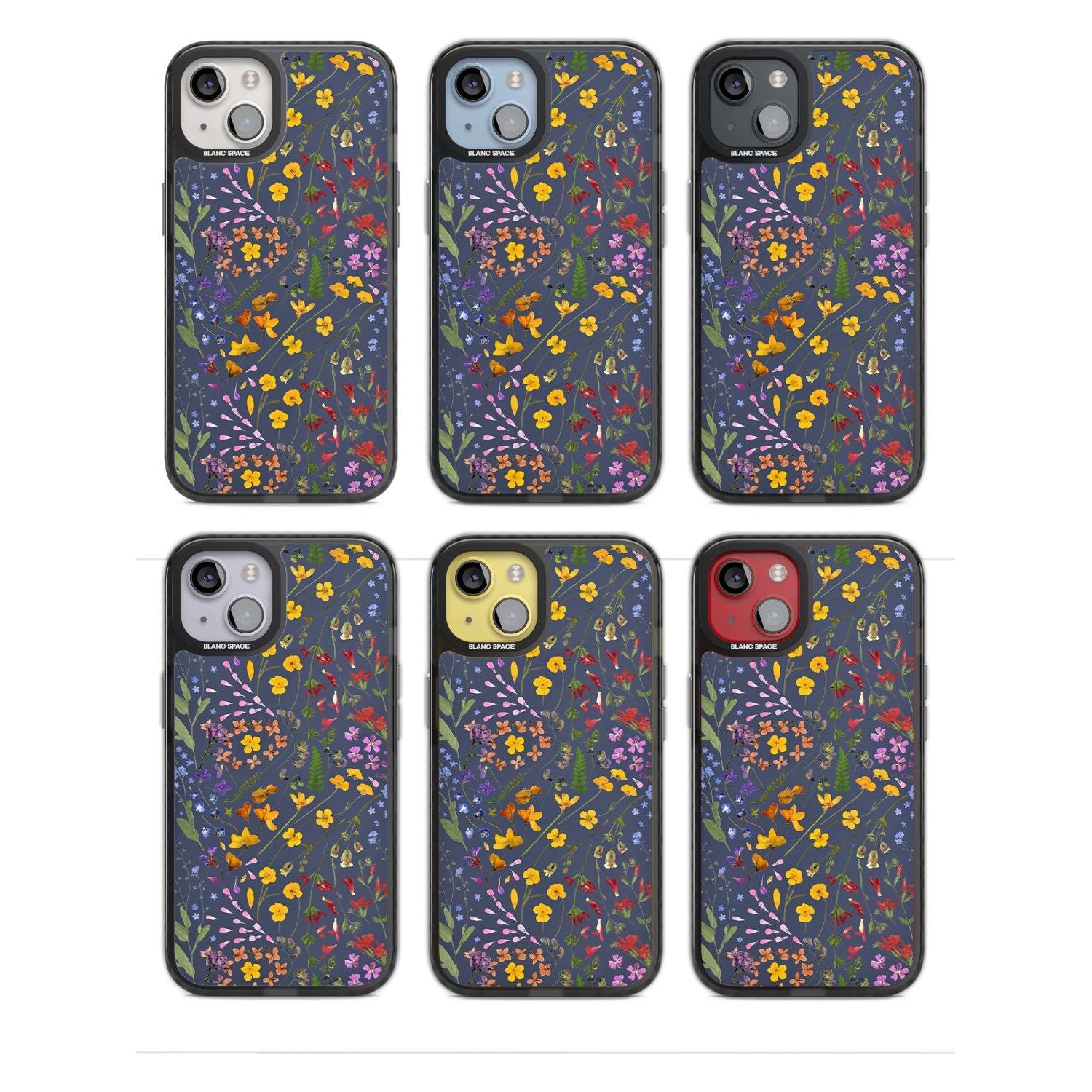 Wildflower Leaves Cluster Navy