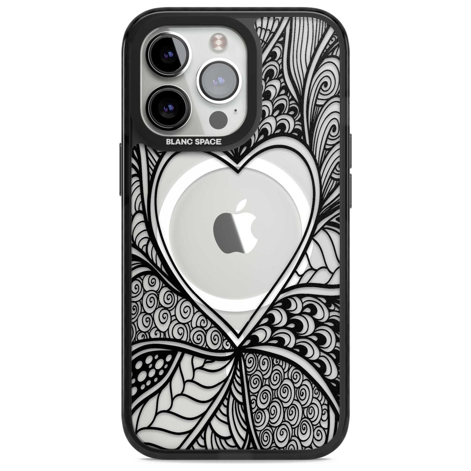 Black Henna Heart Phone Case iPhone 15 Pro Max / Magsafe Black Impact Case,iPhone 15 Pro / Magsafe Black Impact Case,iPhone 14 Pro Max / Magsafe Black Impact Case,iPhone 14 Pro / Magsafe Black Impact Case,iPhone 13 Pro / Magsafe Black Impact Case Blanc Space