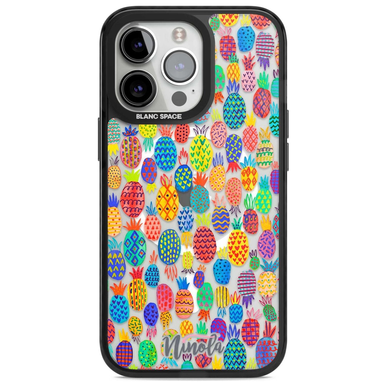 Cute Pineapples Phone Case iPhone 15 Pro Max / Magsafe Black Impact Case,iPhone 15 Pro / Magsafe Black Impact Case,iPhone 14 Pro Max / Magsafe Black Impact Case,iPhone 14 Pro / Magsafe Black Impact Case,iPhone 13 Pro / Magsafe Black Impact Case Blanc Space