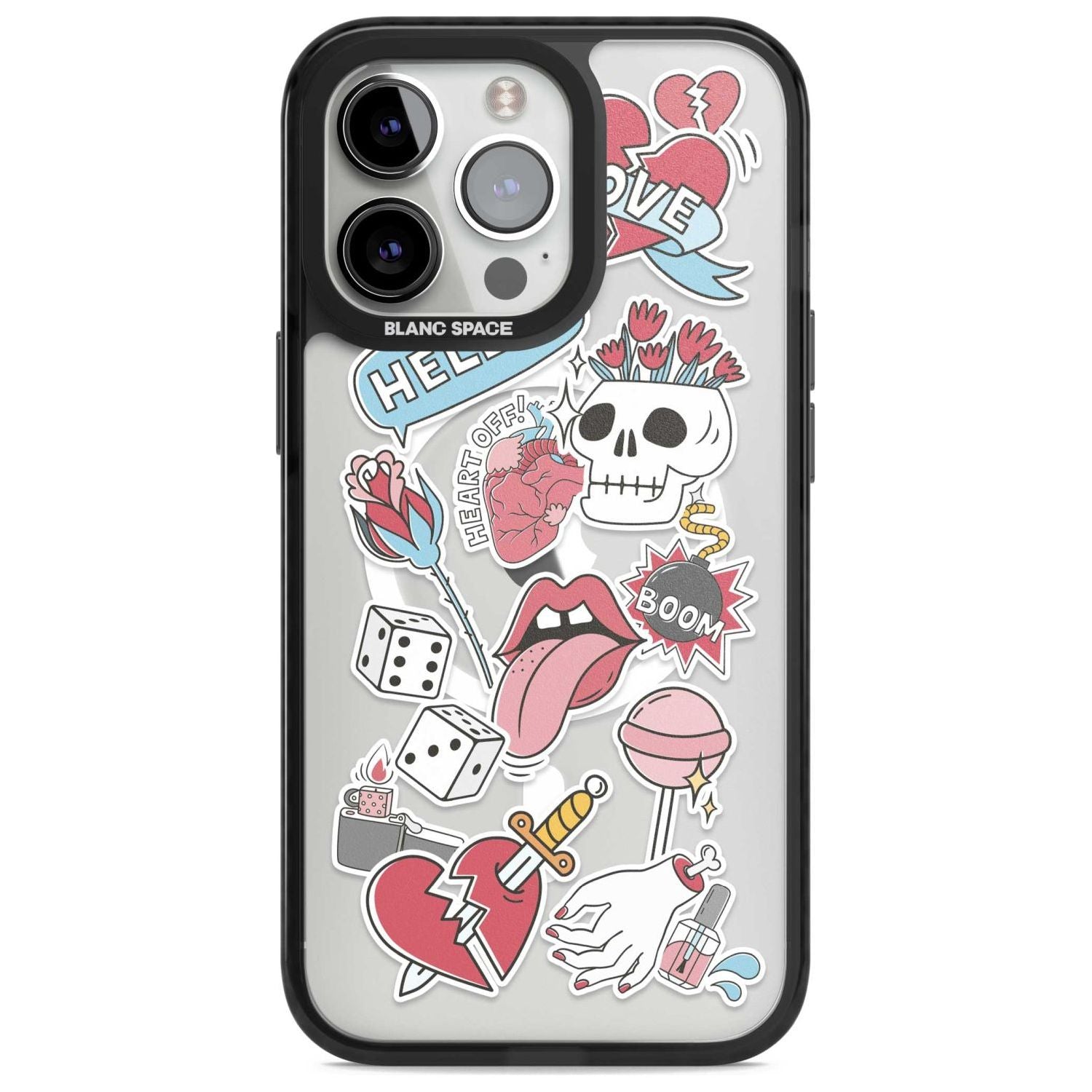 Skull & Flowers Stickers