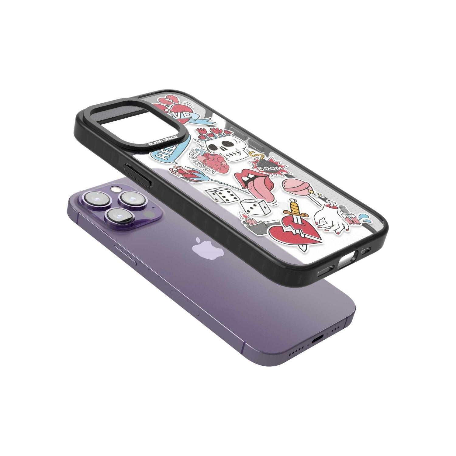 Skull & Flowers Stickers